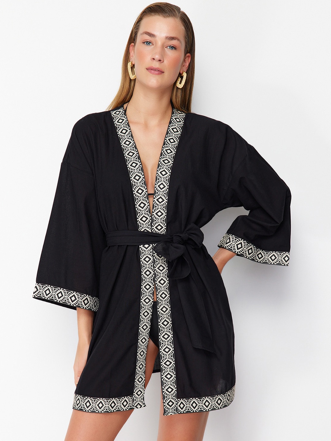 

Trendyol V-Neck Cover-Up Dress, Black
