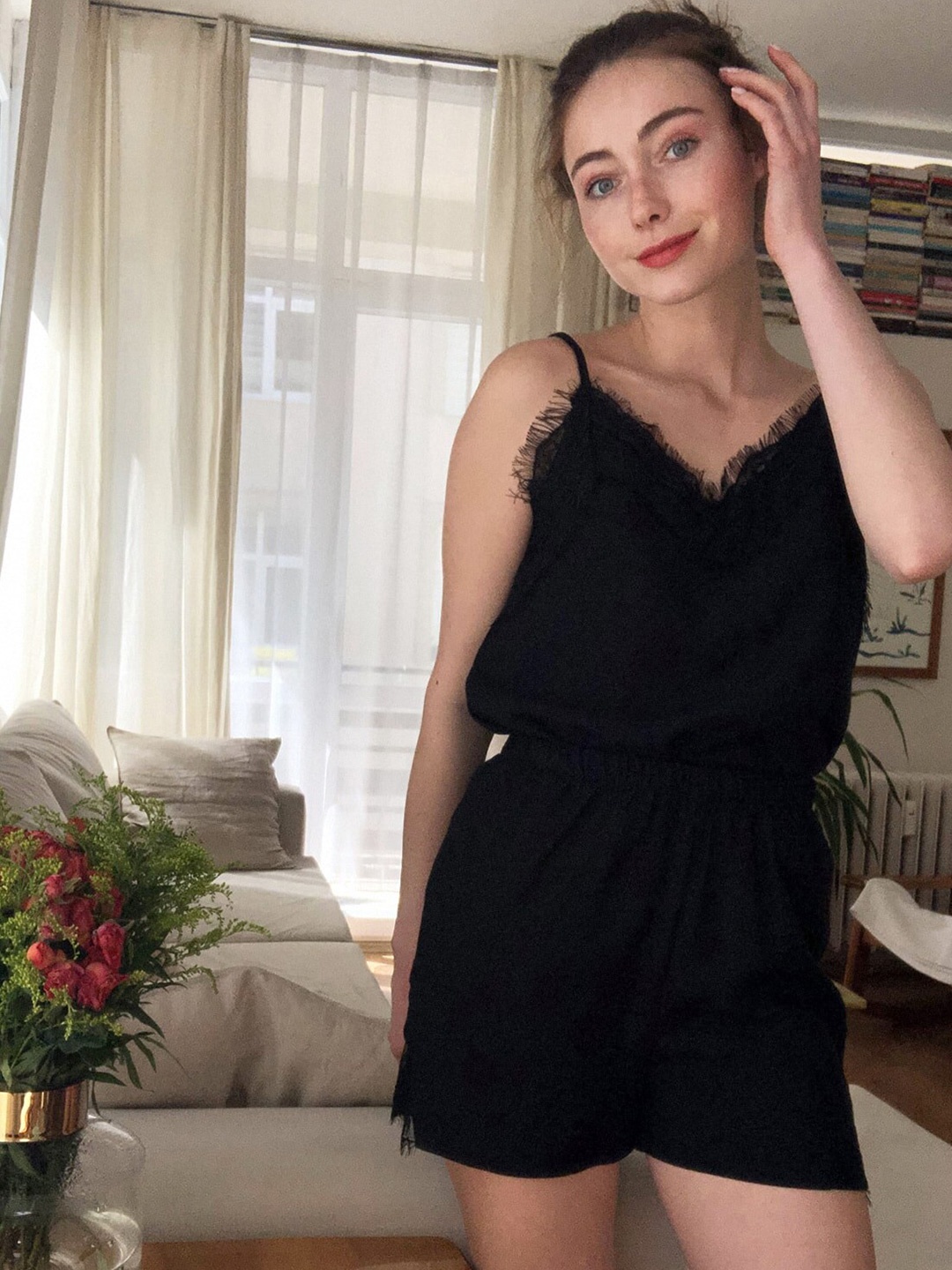 

Trendyol Striped Nightdress, Black