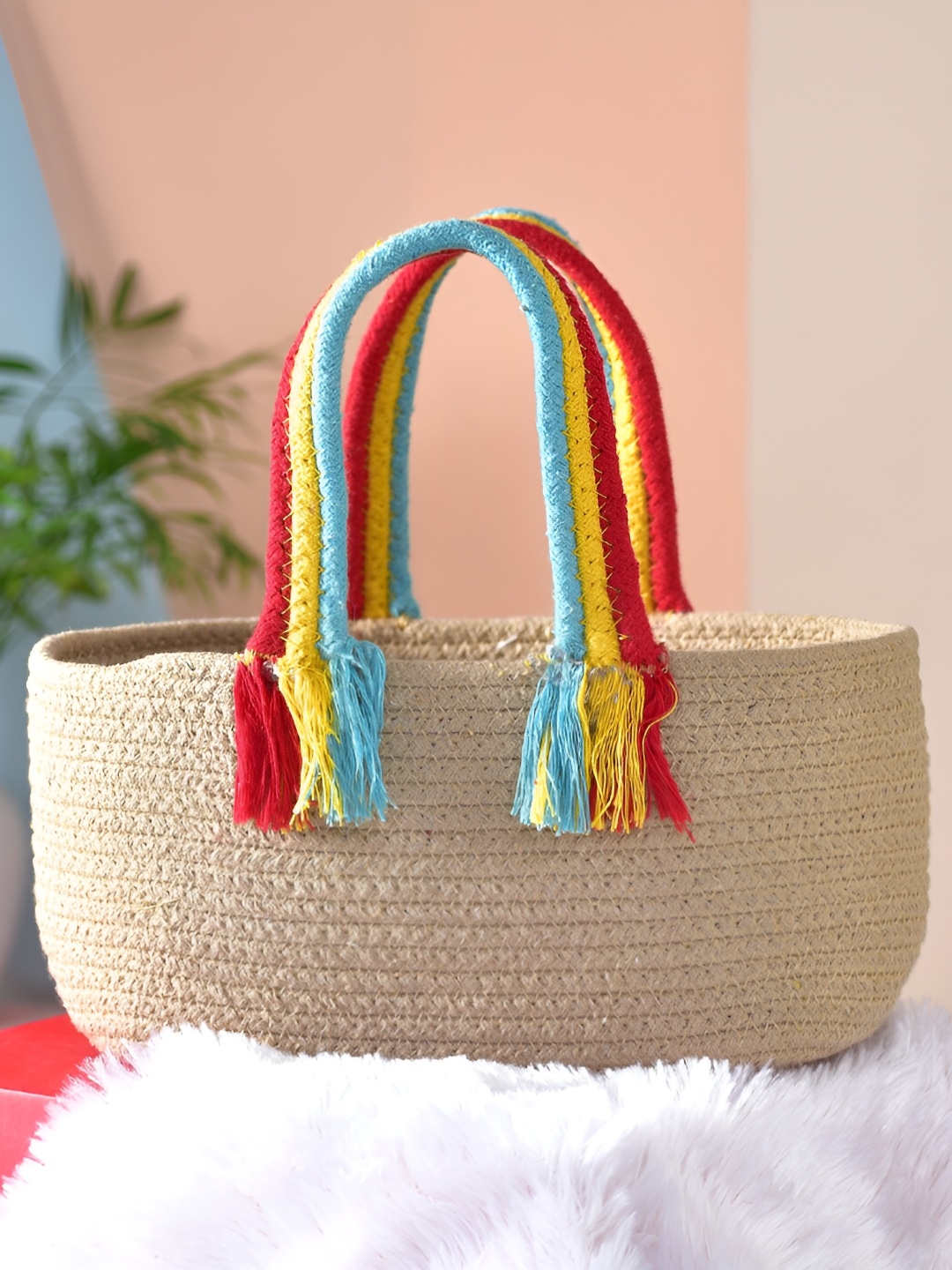 

MASU LIVING Brown Regular Tote Basket Organisers