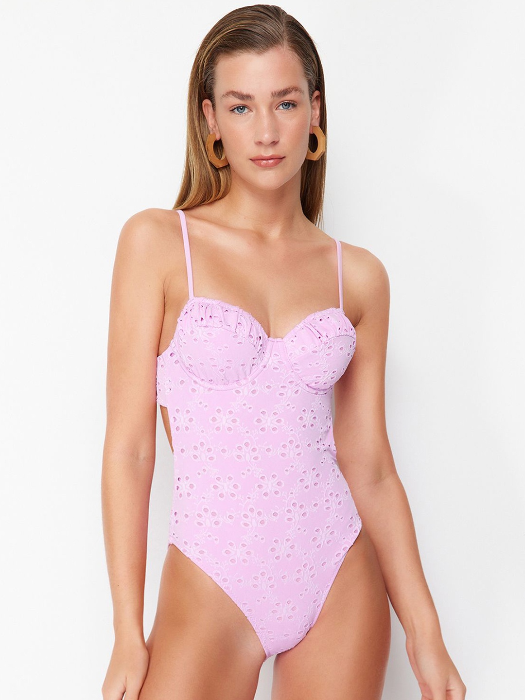 

Trendyol Self-design Bodysuit, Pink