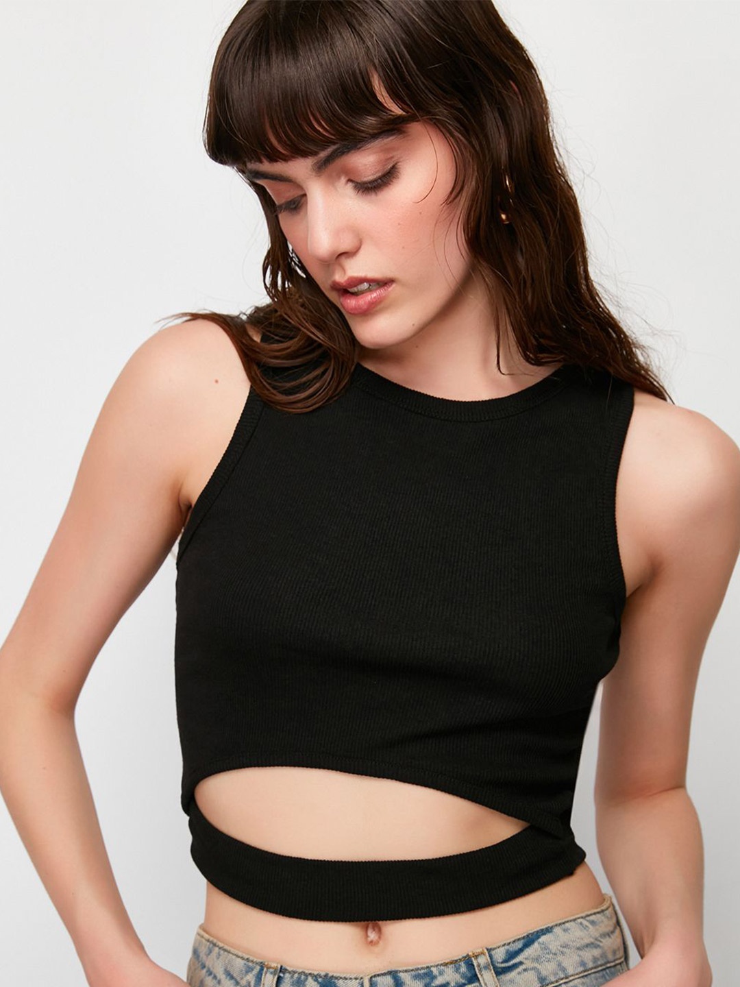 

Trendyol Cotton Crop Top, Na