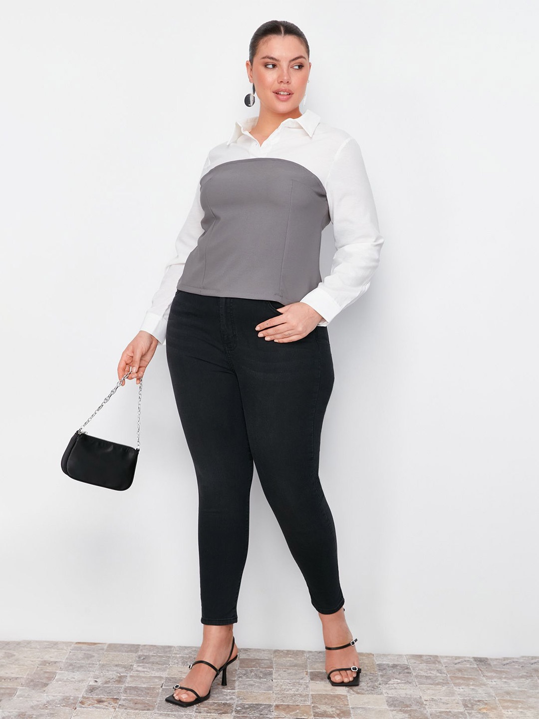 

Trendyol Women Plus size Regular Top, White