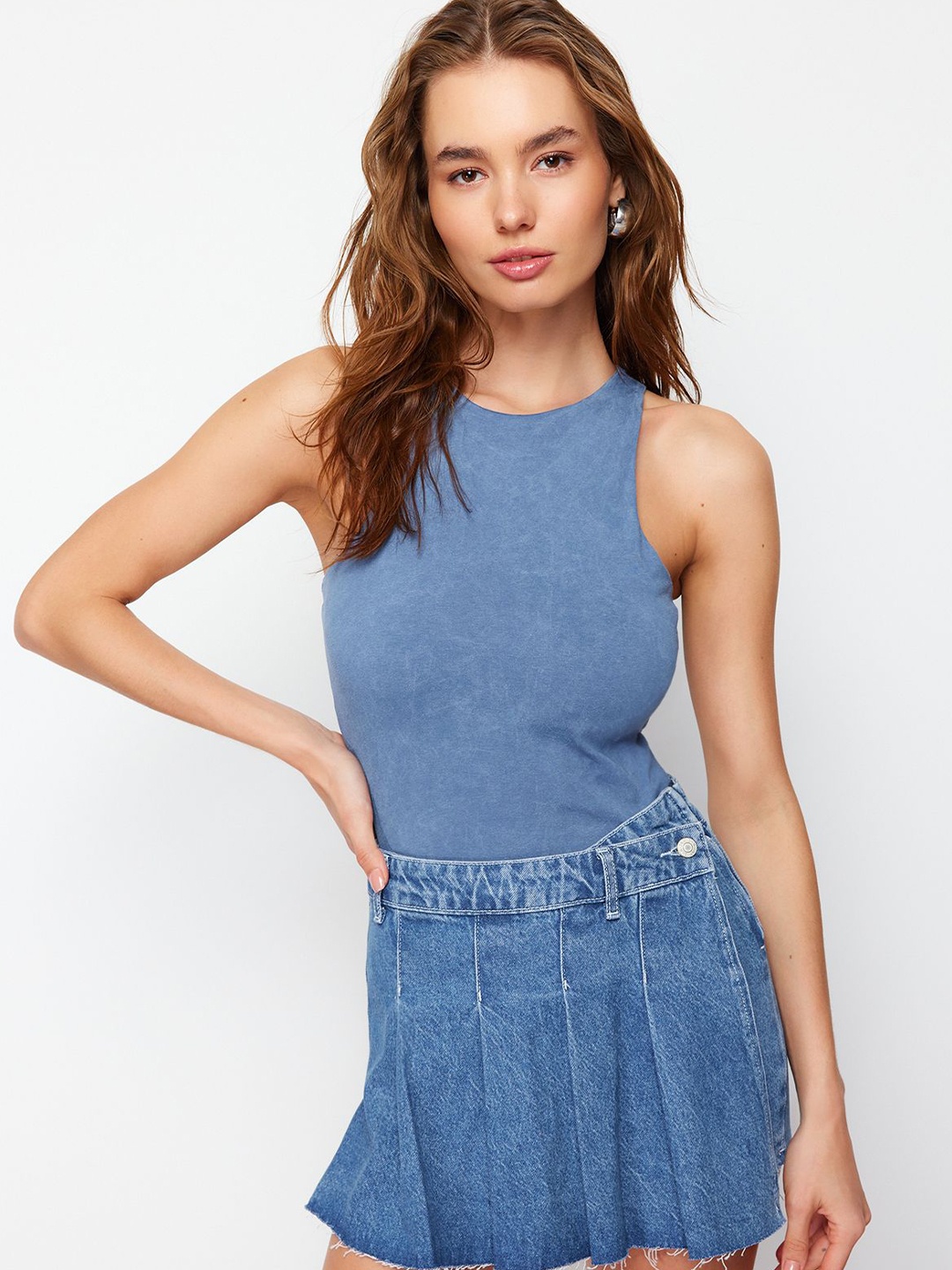 

Trendyol Cotton Crop Top, Na