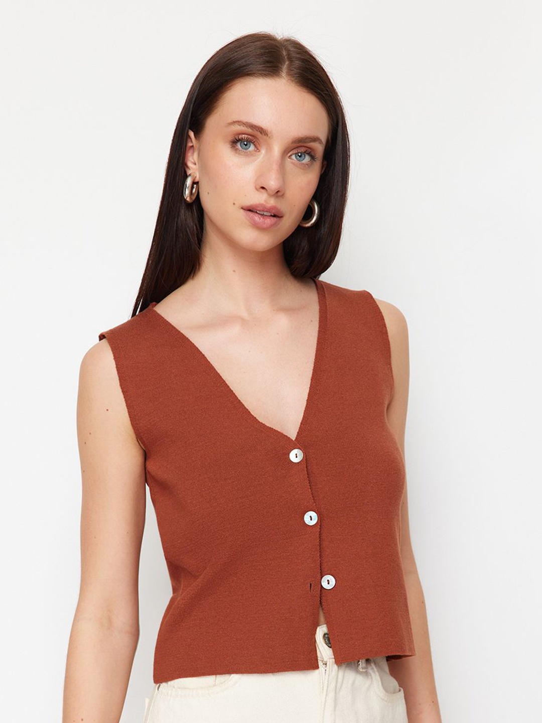 

Trendyol Women Regular Top, Rust