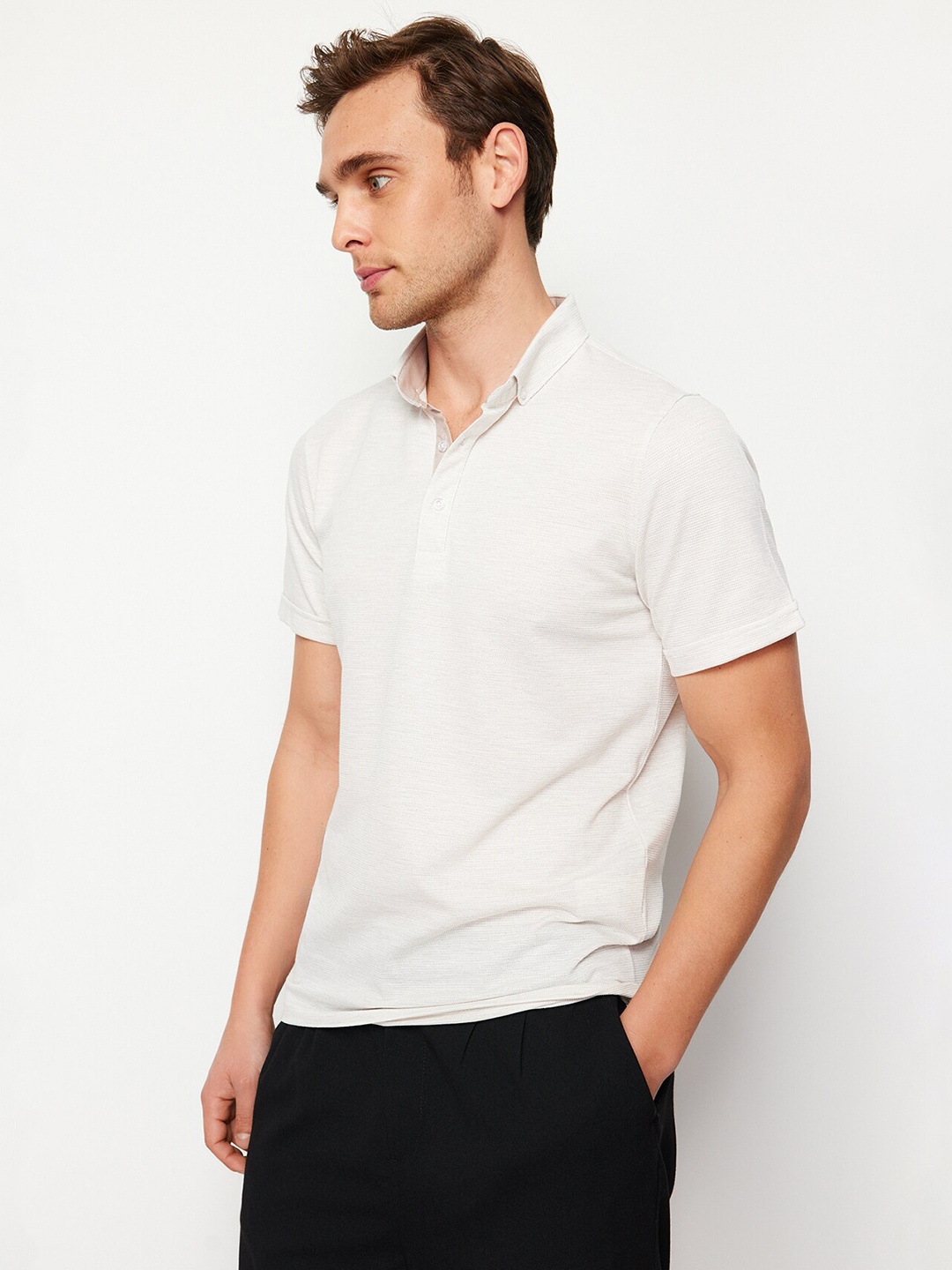

Trendyol Men Polo Collar T-shirt, White
