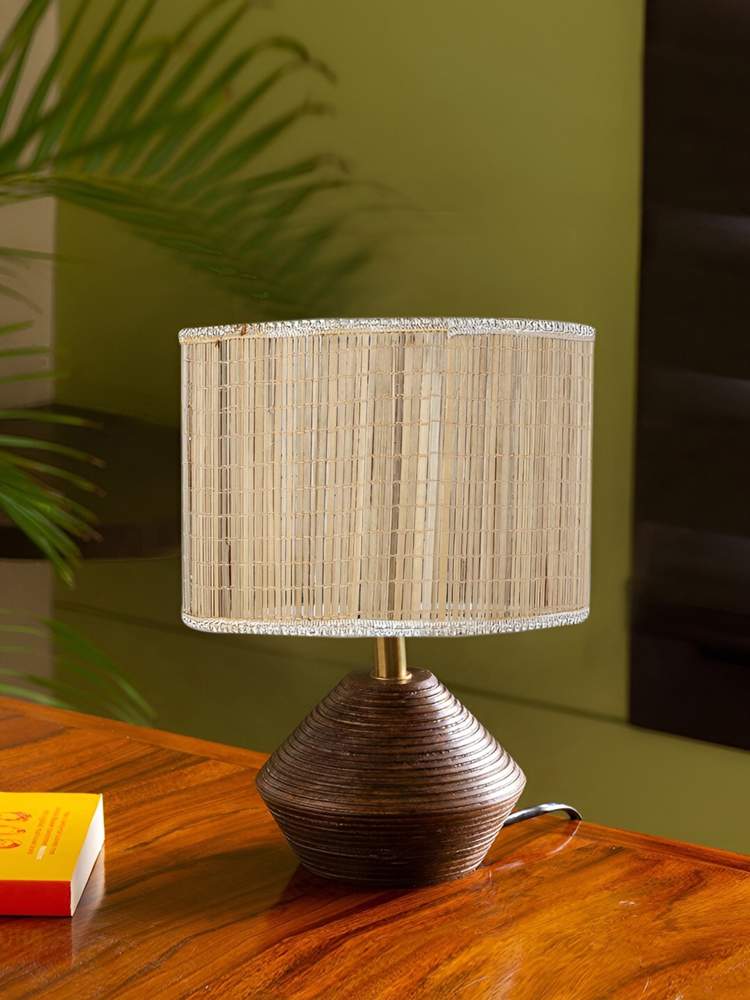 

Devansh Beige Textured Wooden Contemporary Cylinder Shaped Table Lamp