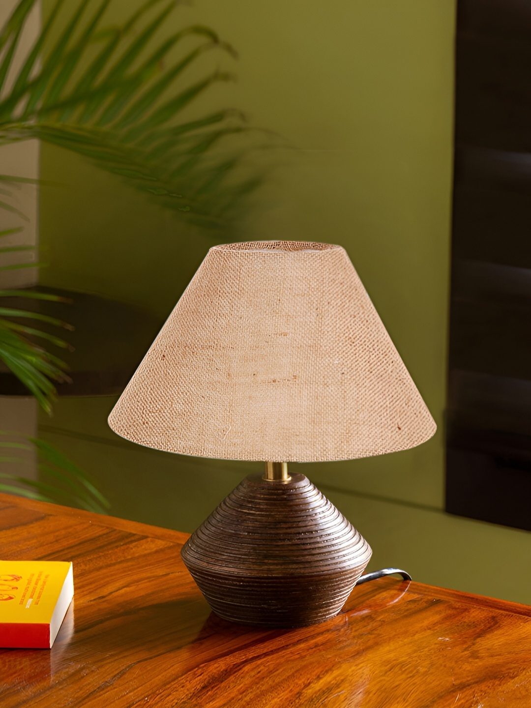 

Devansh Beige Wooden Traditional Frustum Shaped Table Lamp