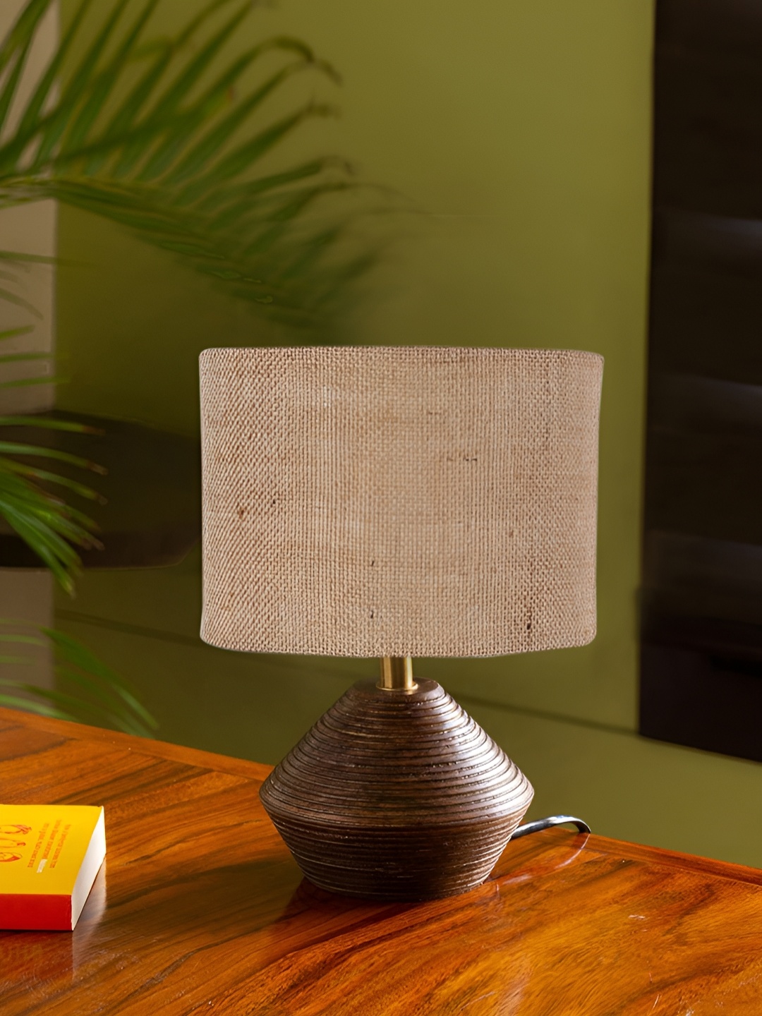 

Devansh Beige Textured Wooden Contemporary Cylinder Shaped Table Lamp