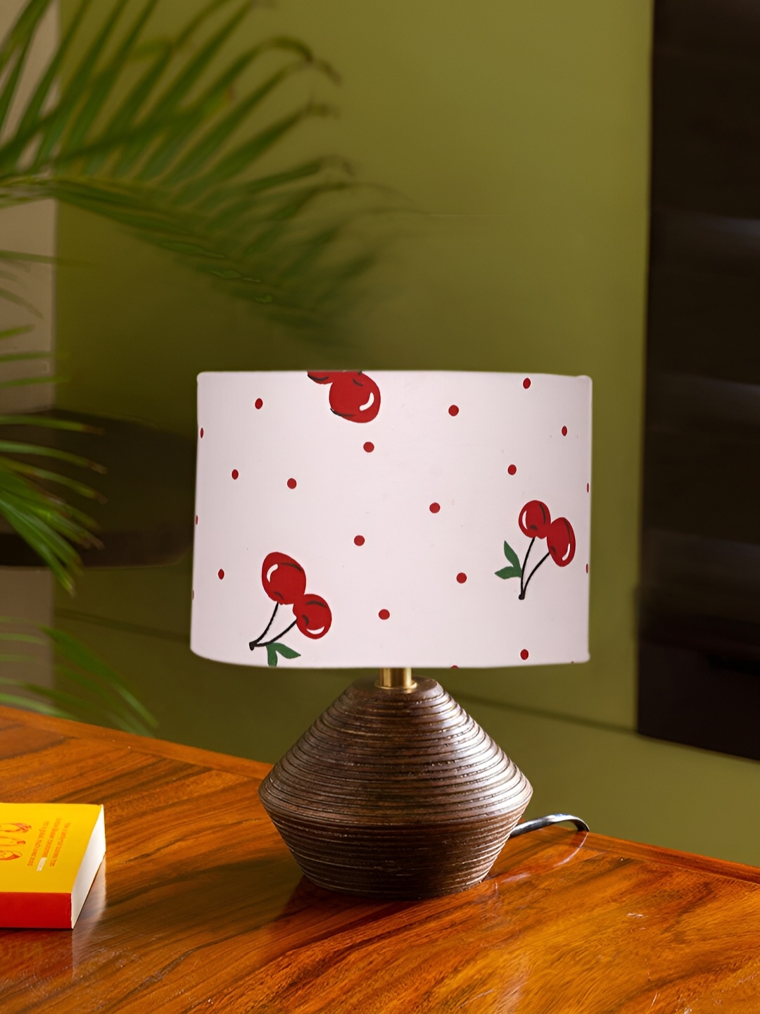 

Devansh White & Red Printed Wooden Contemporary Rectangle Shaped Table Lamp