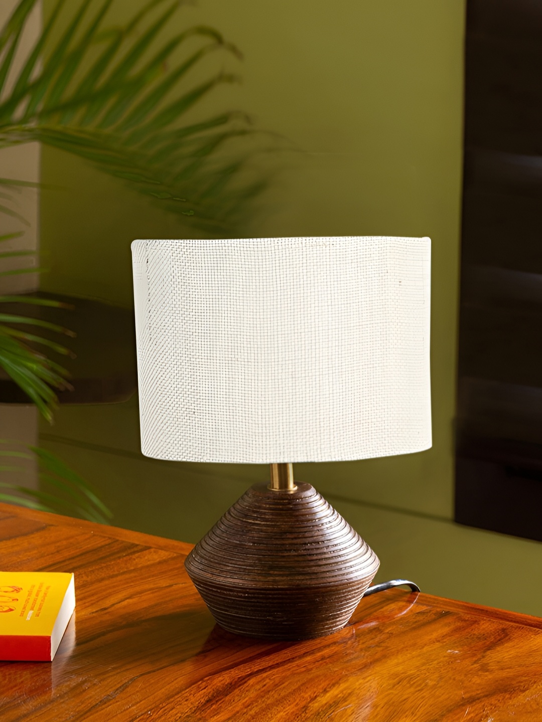 

Devansh White Wooden Contemporary Abstract Shaped Table Lamp