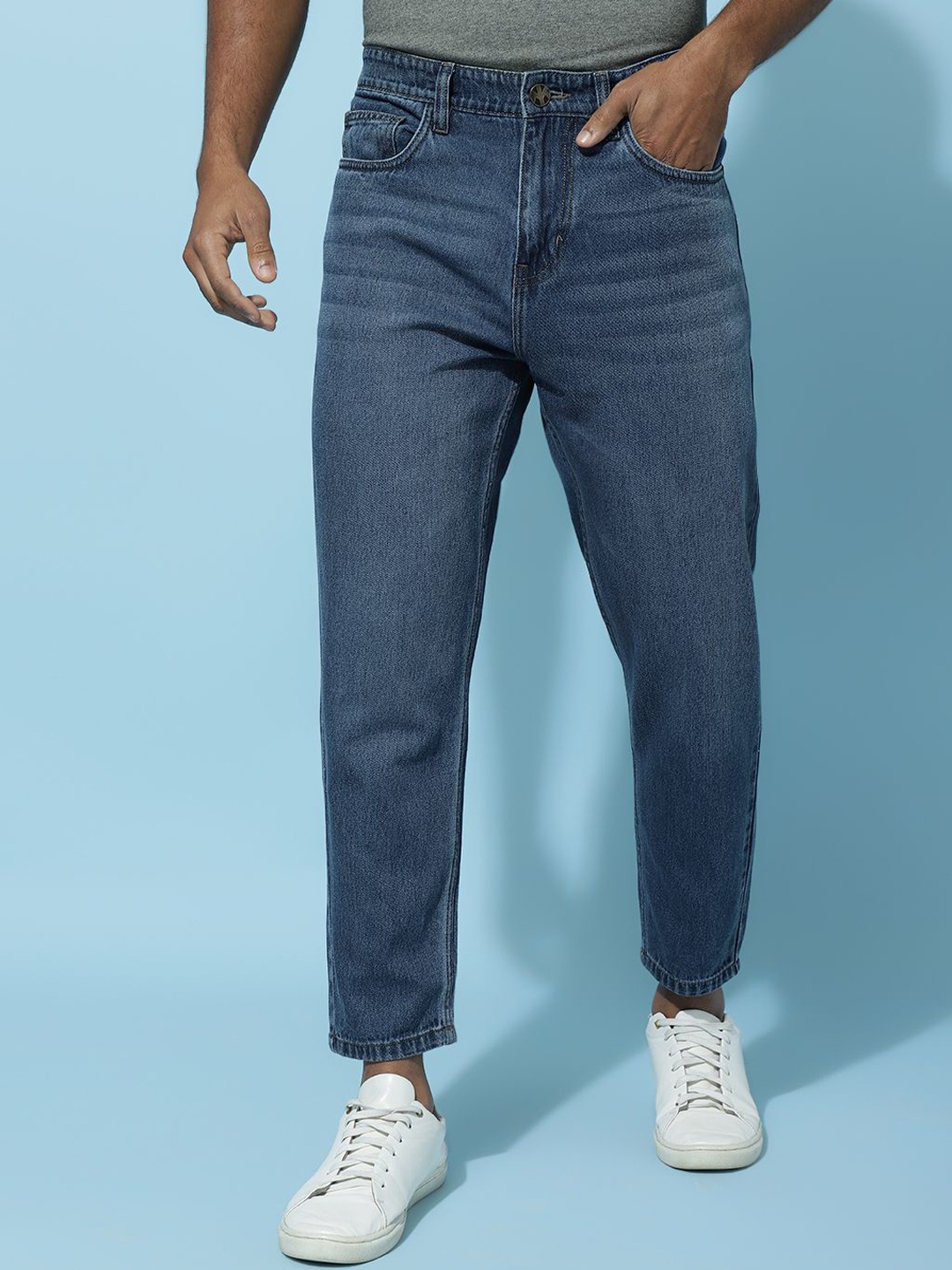 

Kook N Keech Men Blue Jean Wide Leg Clean Look Jeans
