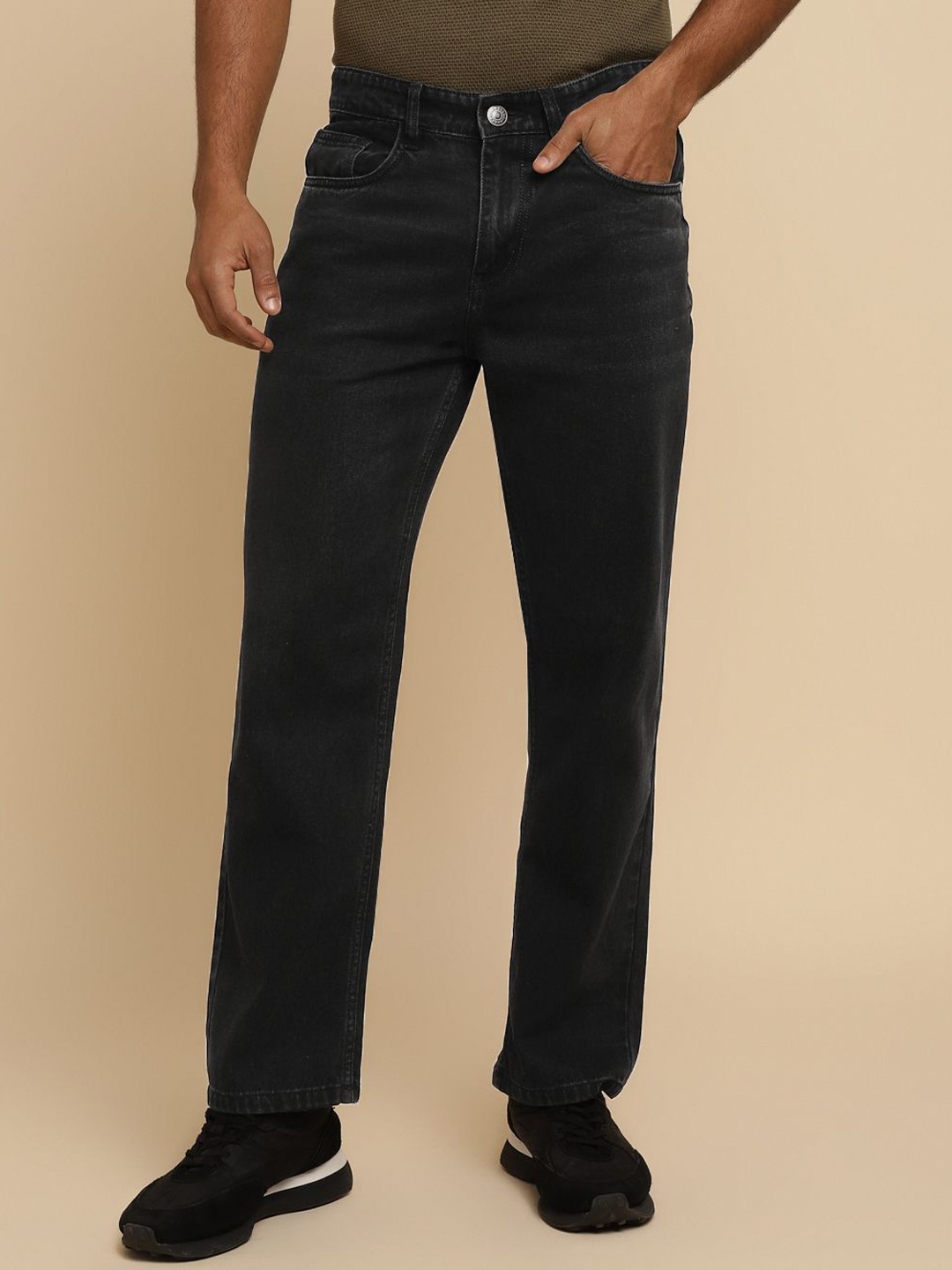 

Harvard Men Jean Straight Fit Non Stretchable Jeans, Black