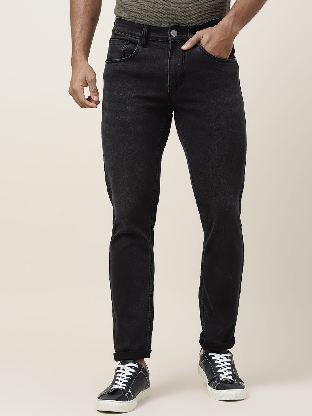 

Mast & Harbour Men Slim Fit Stretchable Jeans, Black