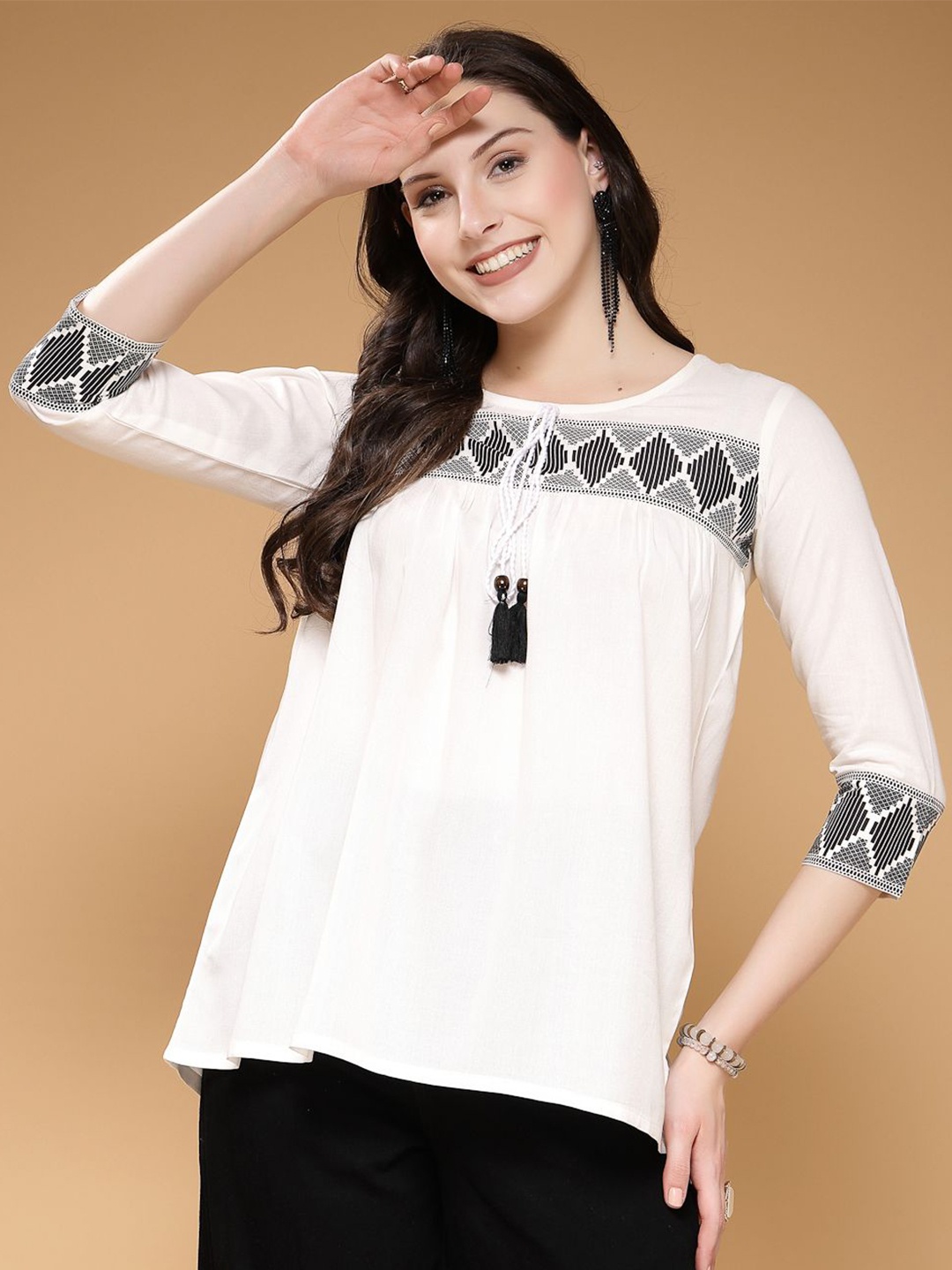 

kipek Ethnic Top, White