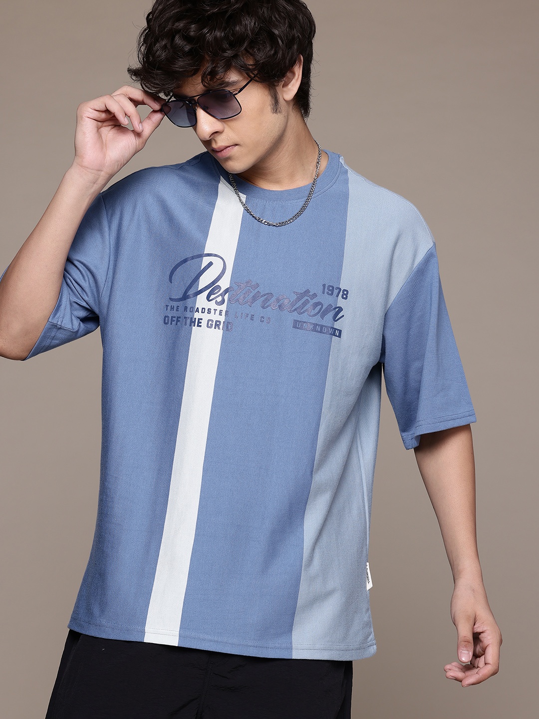 

Roadster The Lifestyle Co. Striped Relaxed Fit T-shirt, Blue