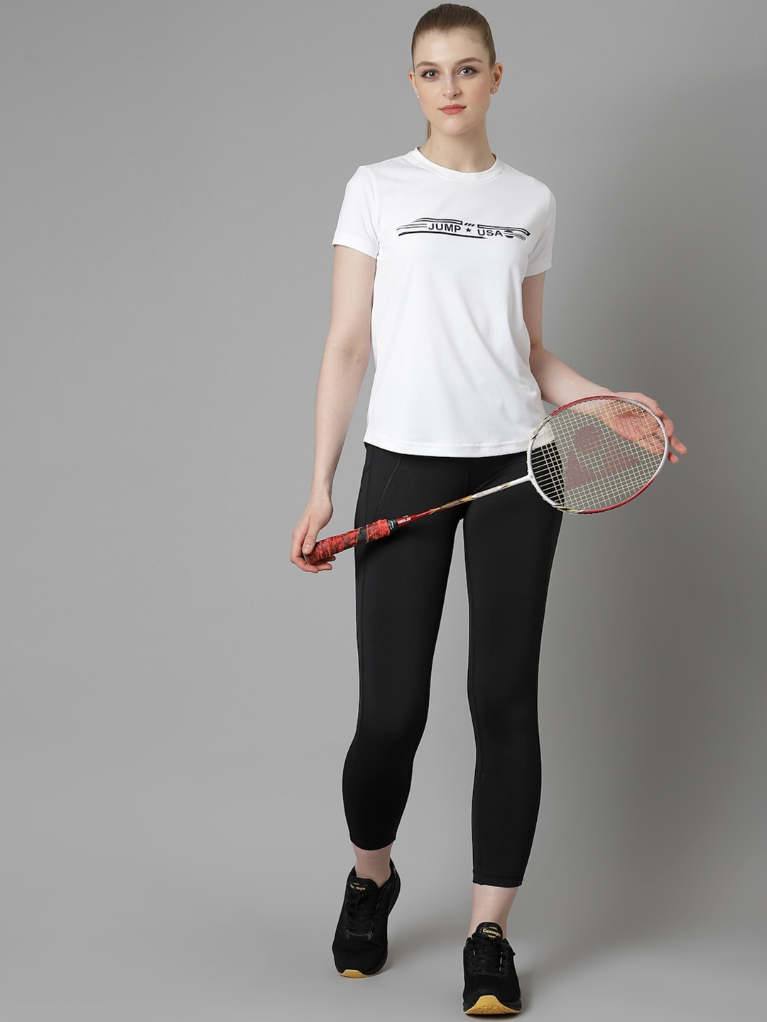 

JUMP USA Women Typography T-shirt, White