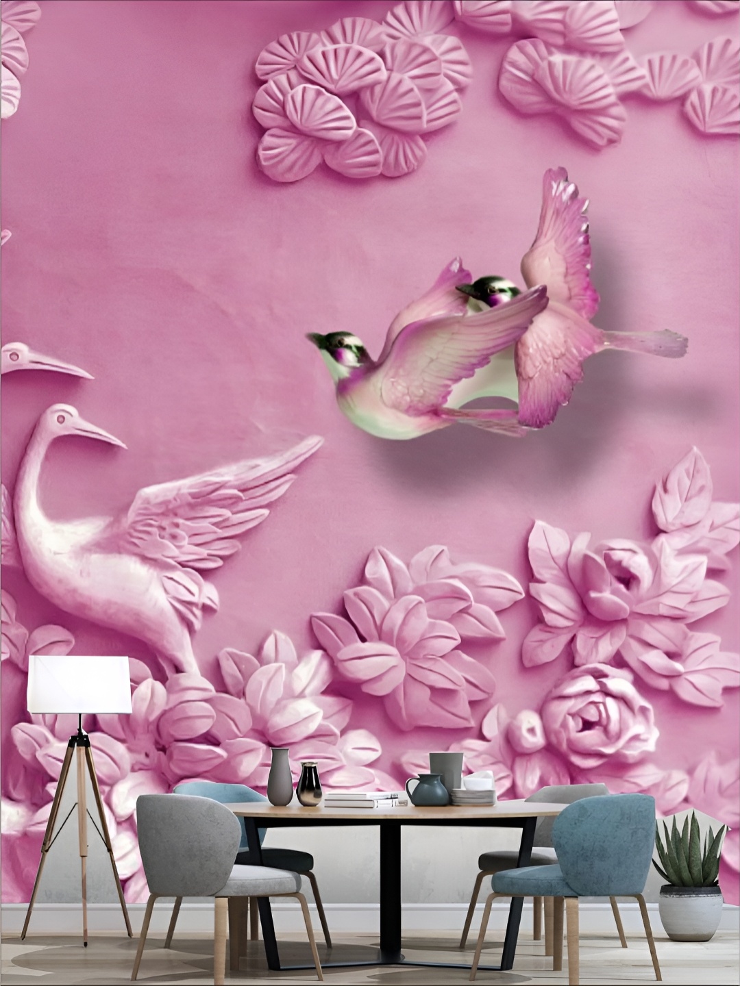 

Aura Pink Self Adhesive 3D Printed Wall Sticker