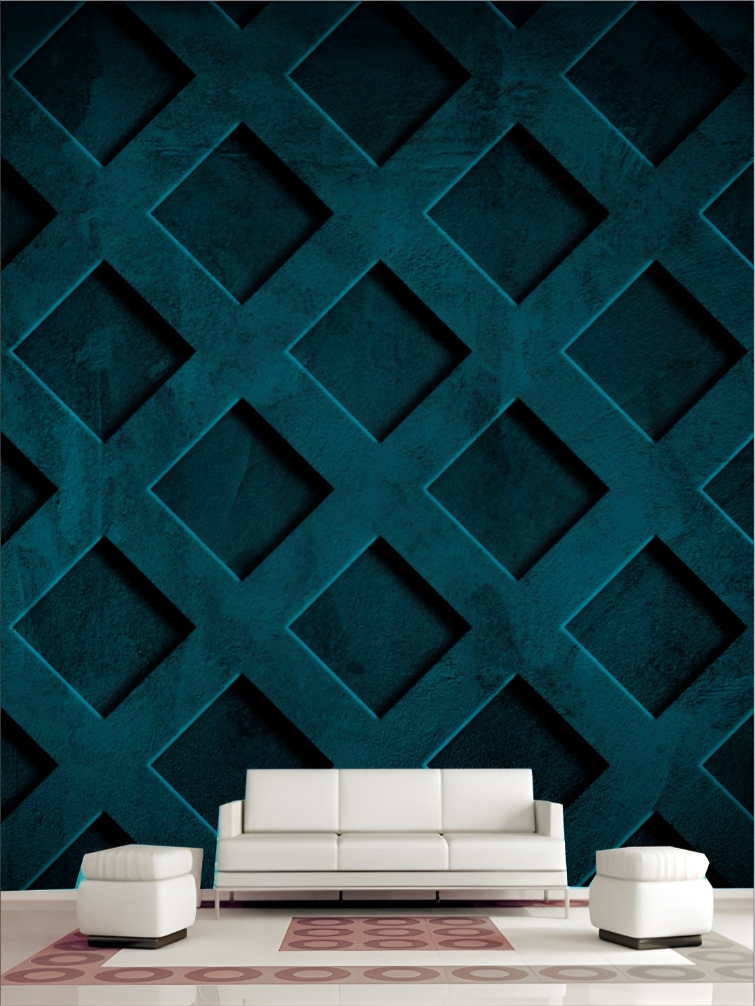 

Aura Teal Green Abstract Printed Self Adhesive Wall Sticker