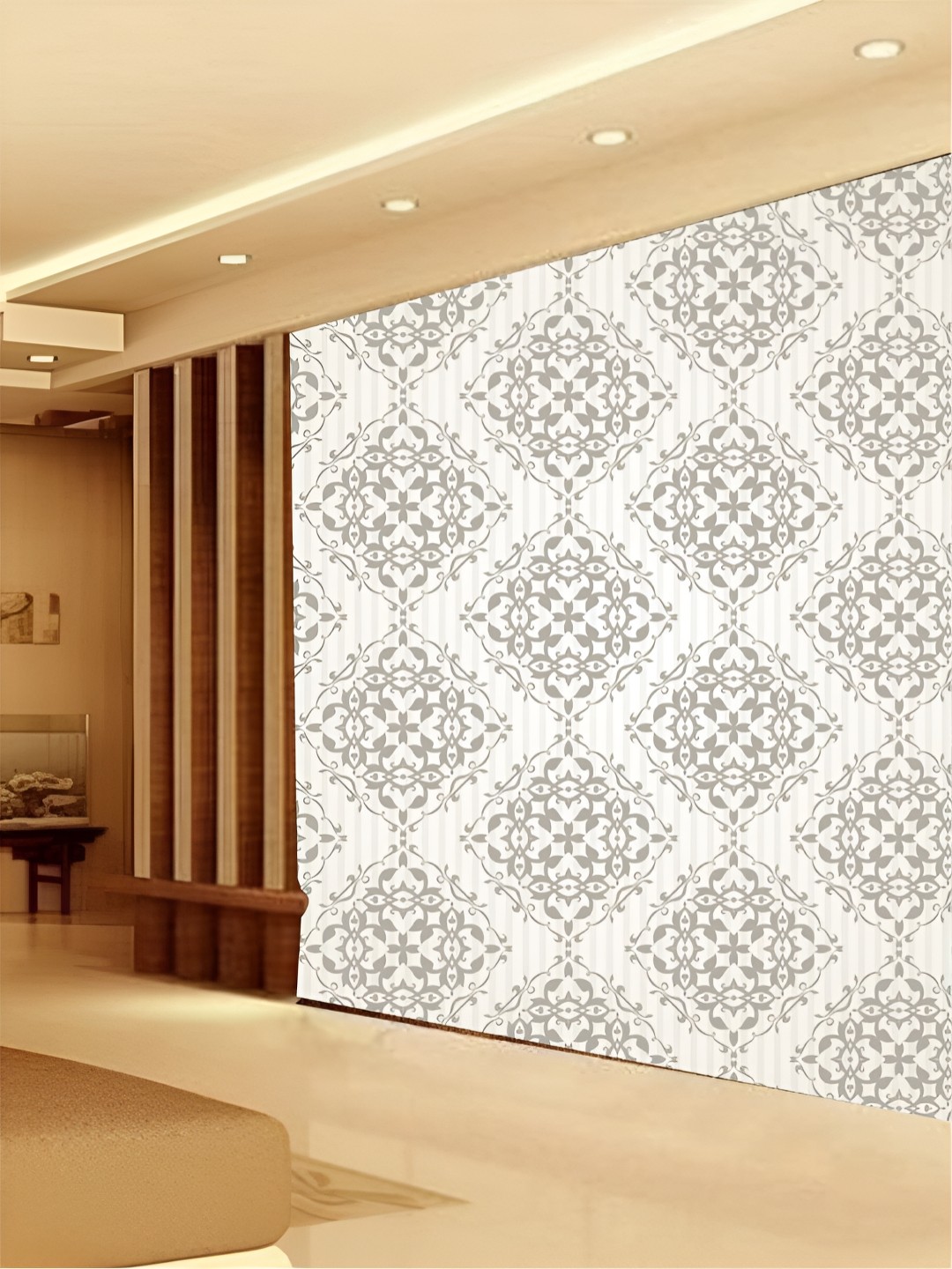 

Aura Off White & Grey Self Adhesive 3D Printed Wall Sticker