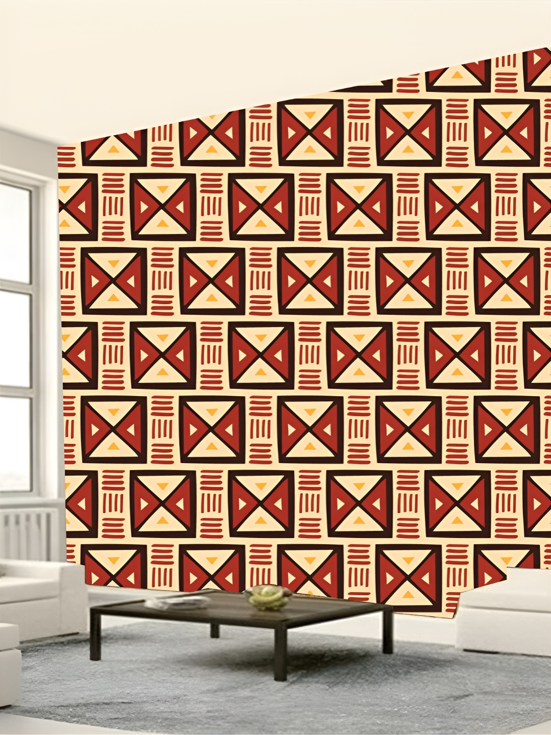 

Aura Beige & Brown Self Adhesive 3D Printed Wall Sticker