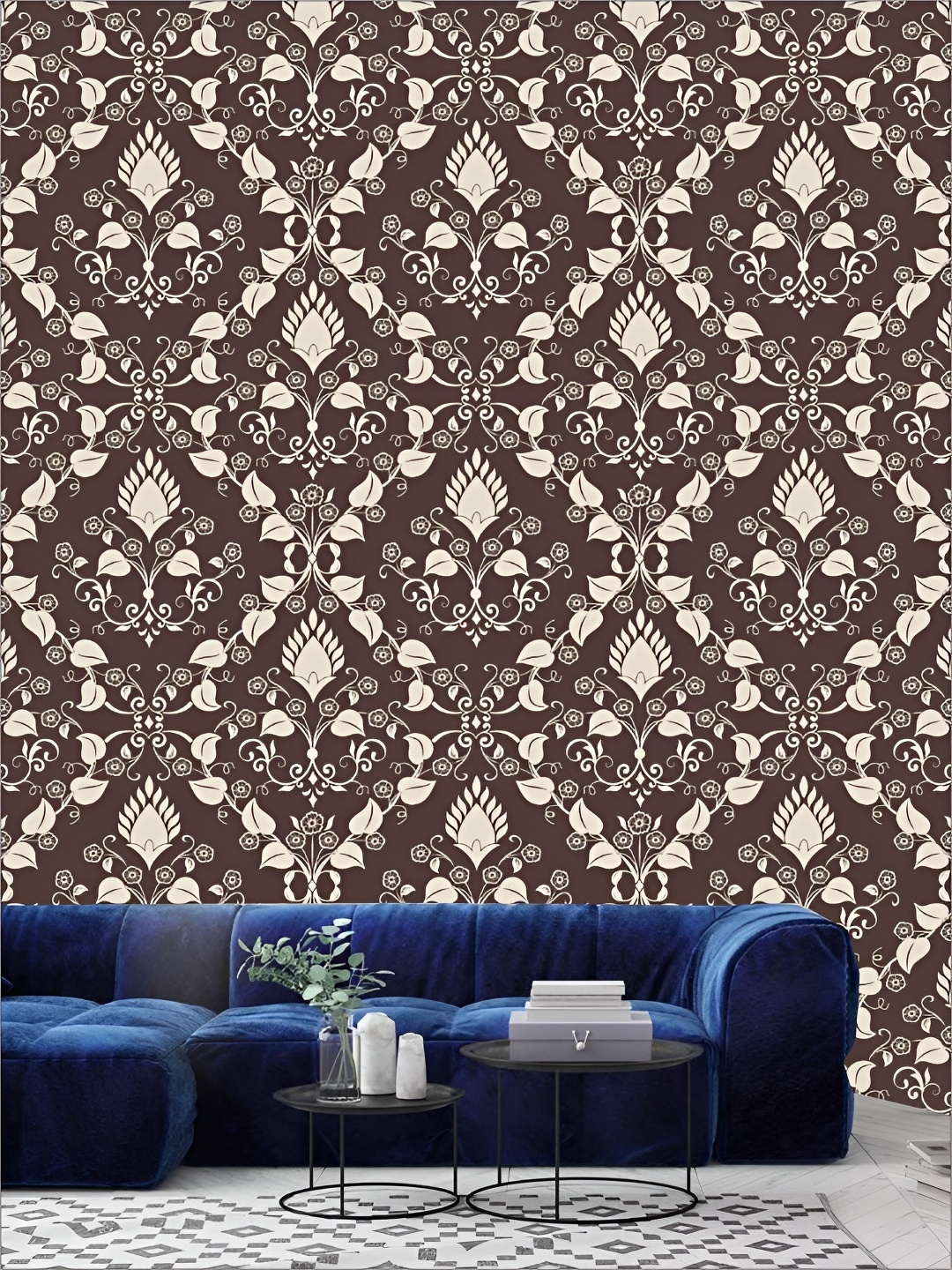 

Aura Brown & White 3D Abstract Printed Self Adhesive Wall Sticker