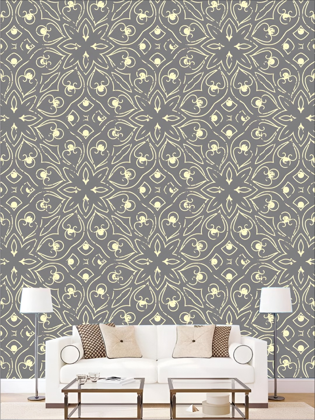 

Aura Grey & Beige 3D Printed Self Adhesive Wall Sticker
