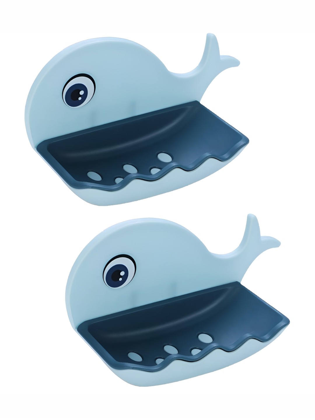 

P-Plus International Blue 2 pieces Solid Plastic Soap Dish