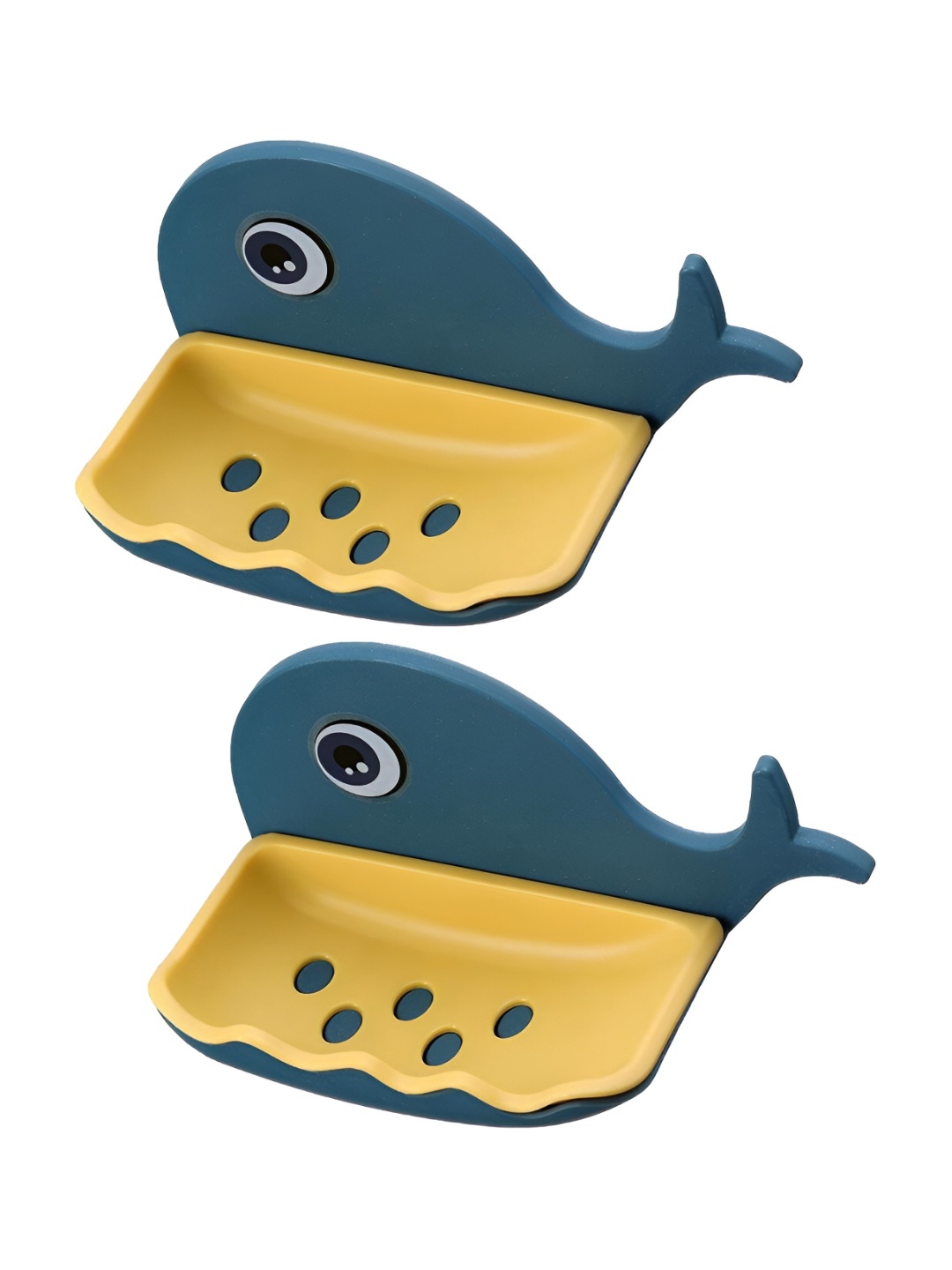 

P-Plus International Blue & Yellow 2 pieces Solid Plastic Soap Dish