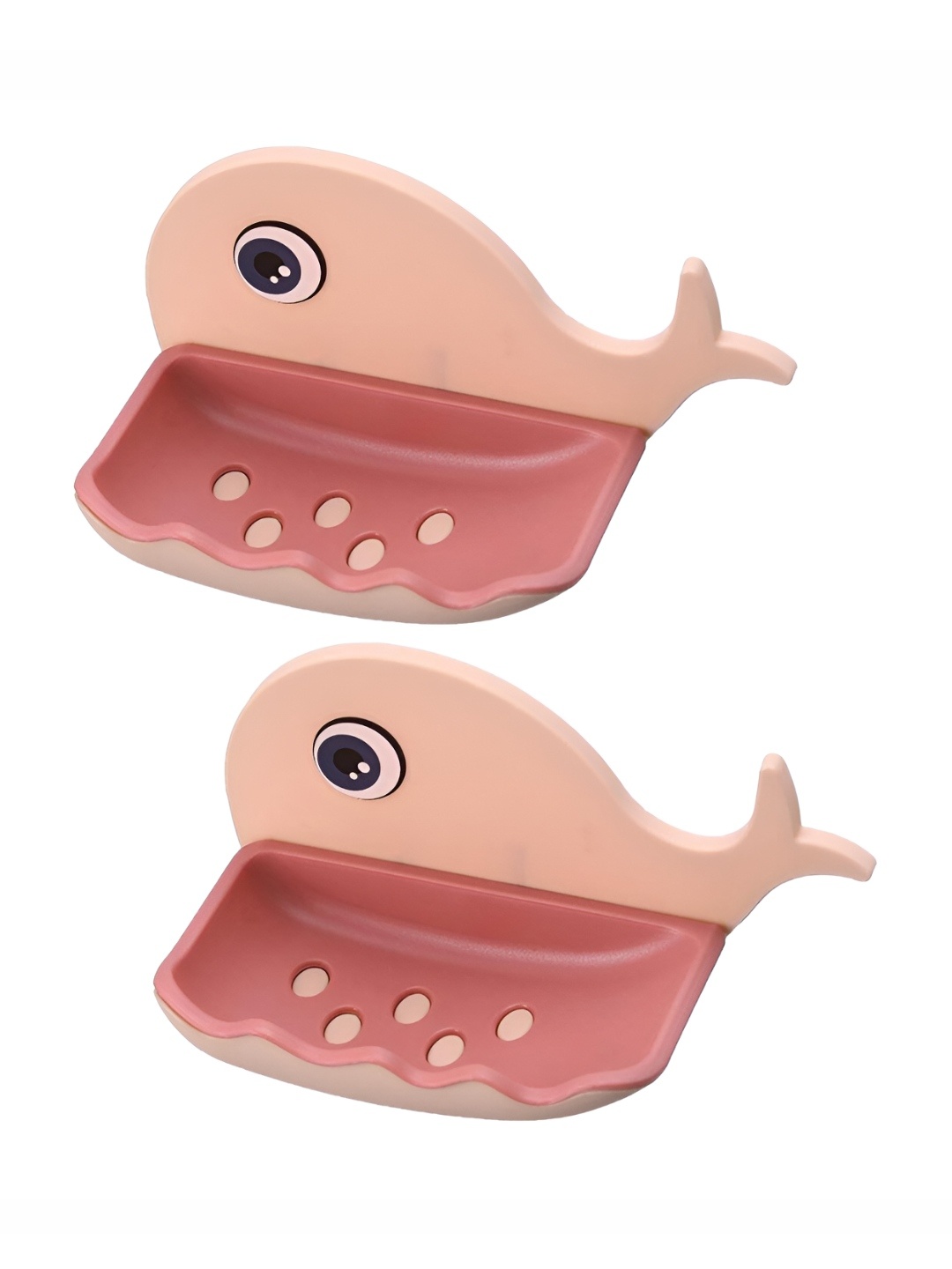 

P-Plus International Pink 2 pieces Solid Plastic Soap Dish