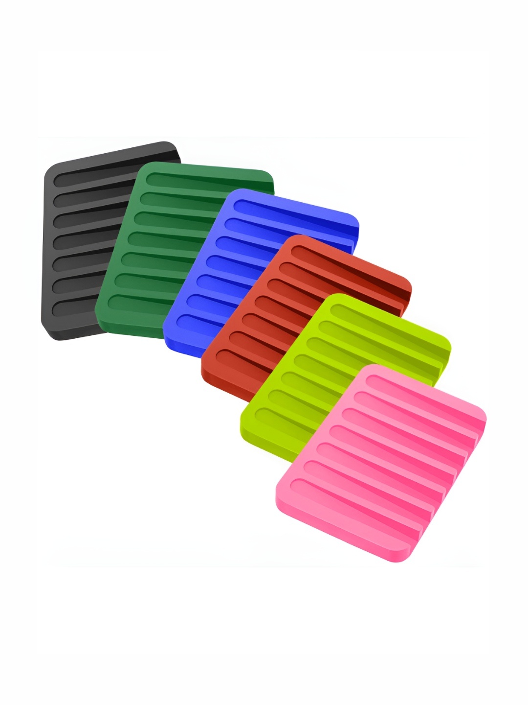 

P-Plus International Pink & Blue 6 pieces Solid Plastic Soap Dish