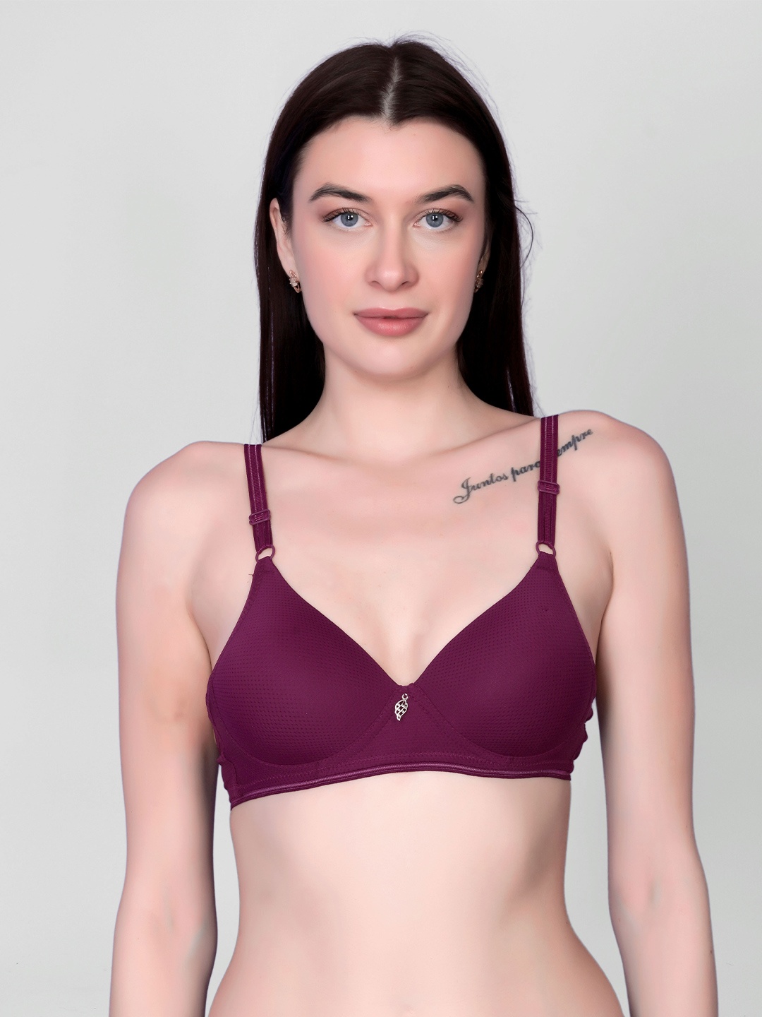 

Spiaty Full Coverage Lightly Padded T-Shirt Bra With All Day Comfort, Maroon