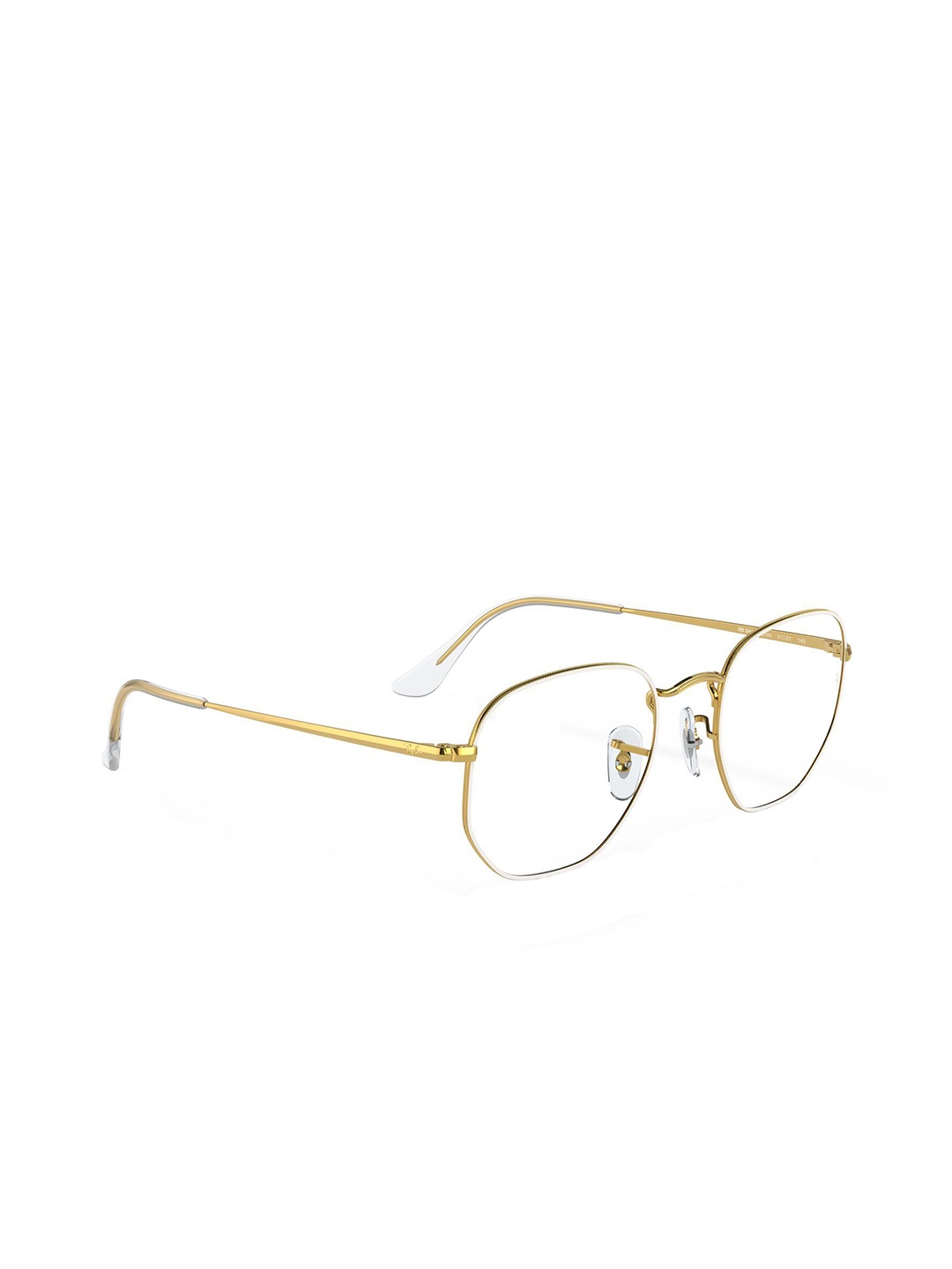 

Ray-Ban Unisex Irregular White Frames - 0RX6448310451, Gold