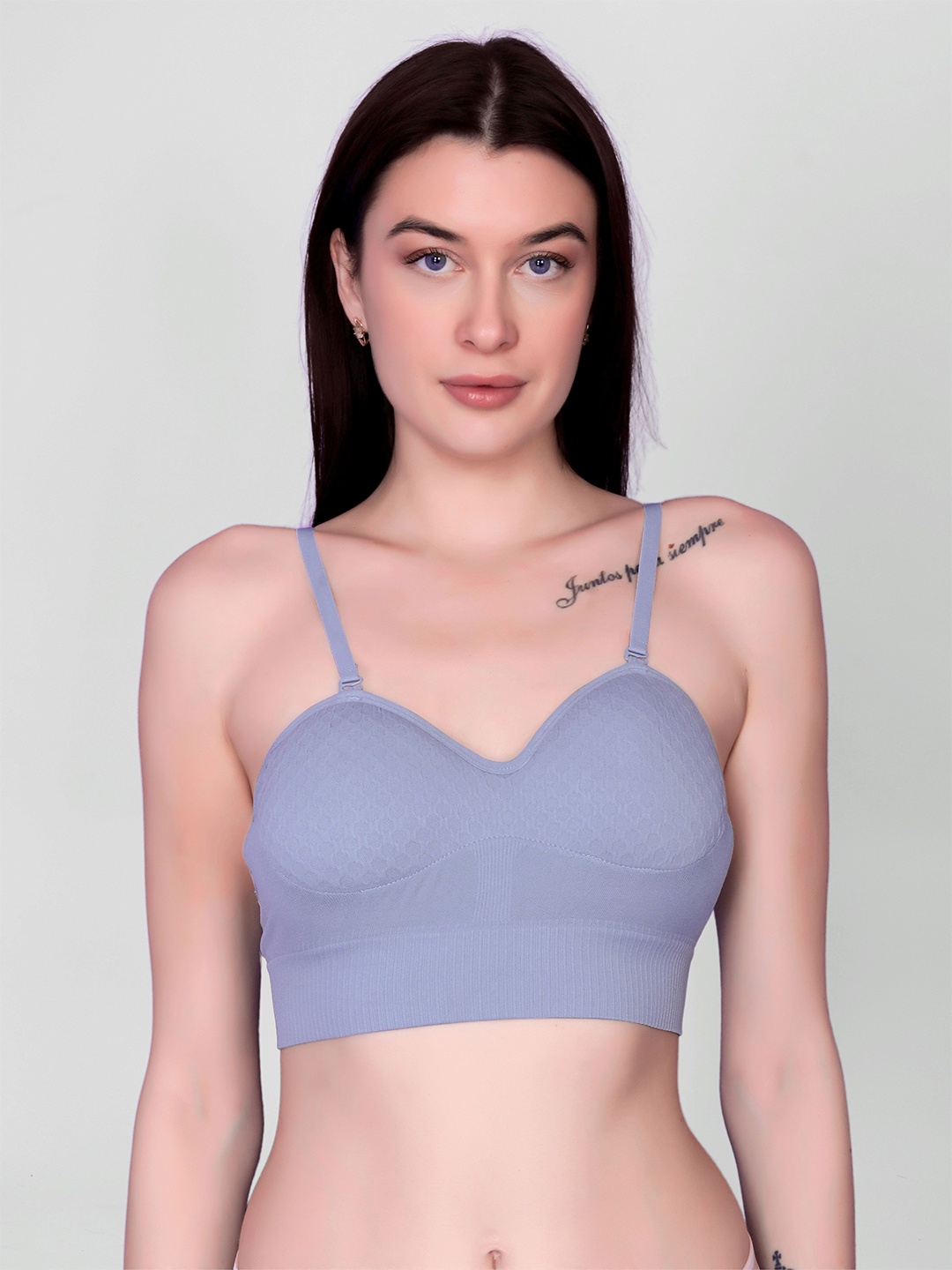 

Spiaty Bralette Full Coverage Heavily Padded Bralette Bra With All Day Comfort, Blue