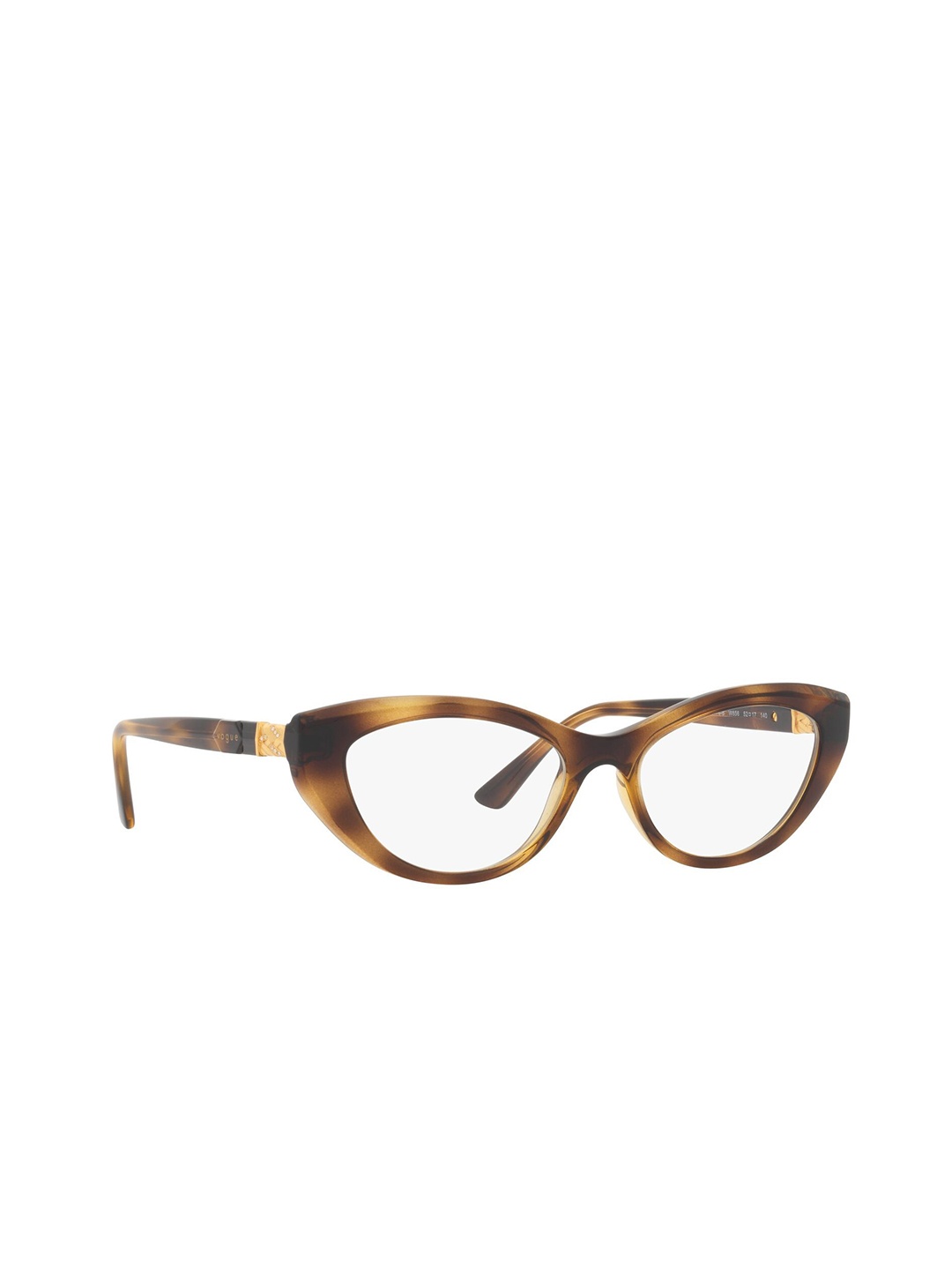 

Vogue Eyewear Women Abstract Full Rim Oval Frame, Brown