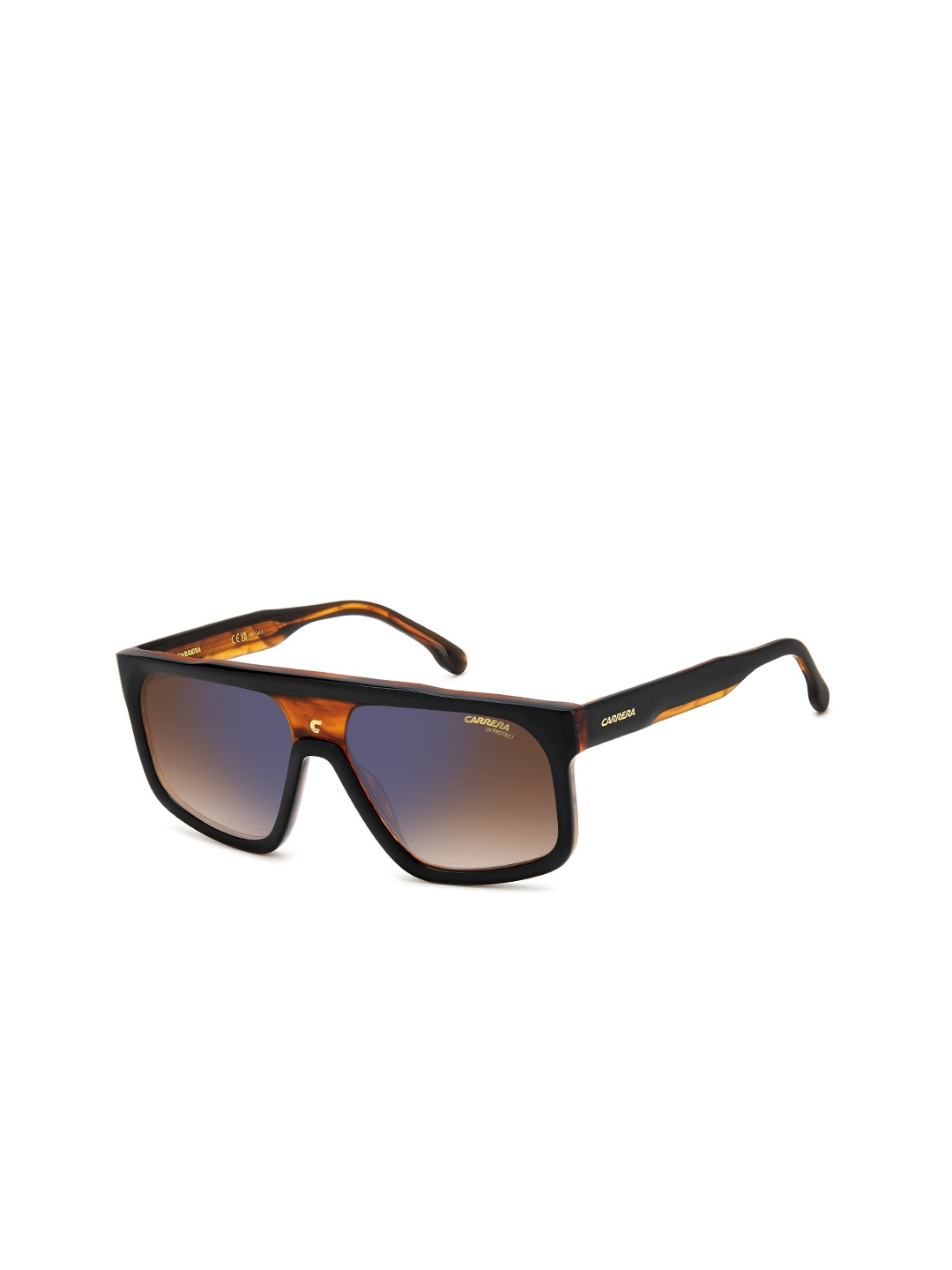 

Carrera Flag Unisex Rectangle Sunglasses with UV Protected Lens 716736854625, Brown