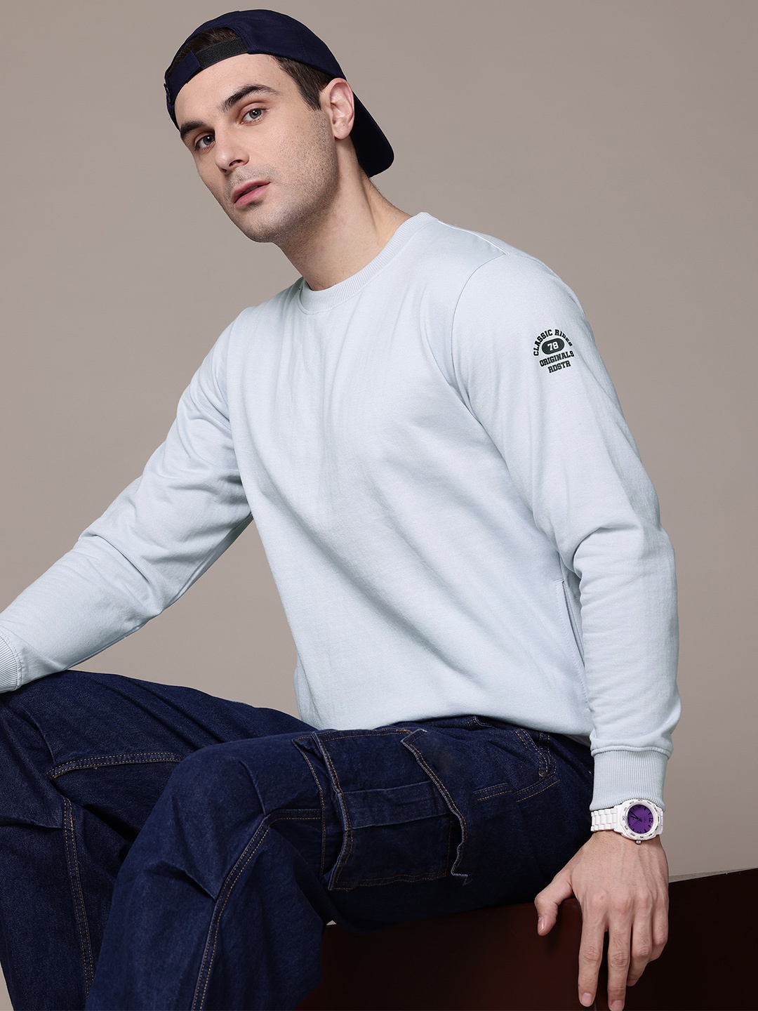 

The Roadster Lifestyle Co. Regular-Fit Sweatshirt, Blue