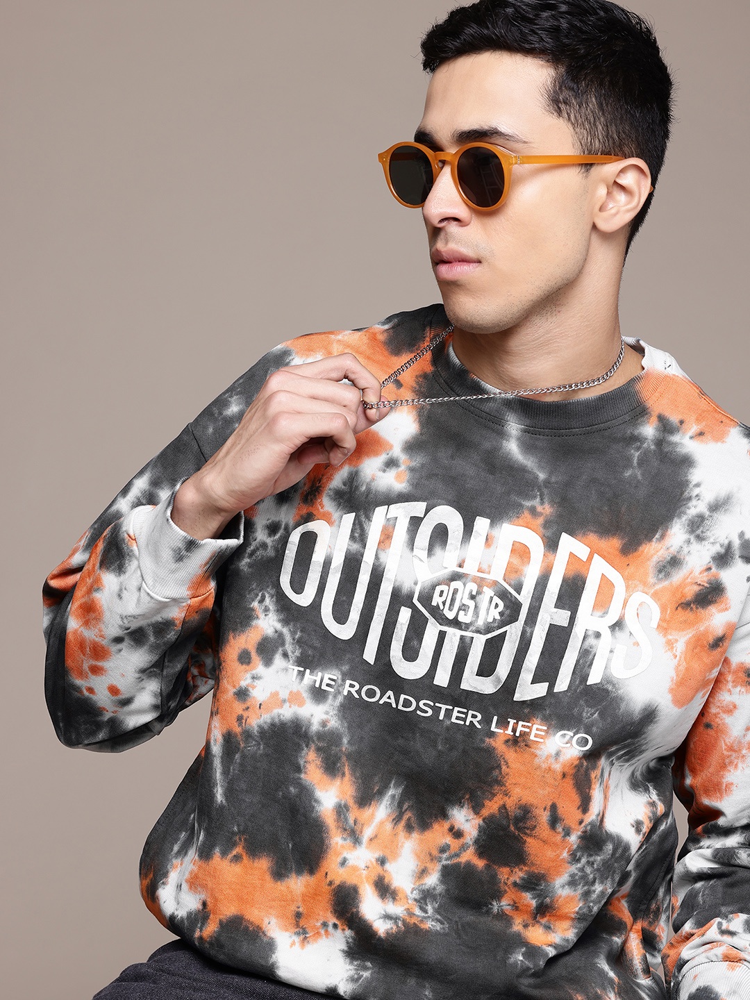 

The Roadster Lifestyle Co. Relaxed Fit Tie & Dye Sweatshirt, Grey