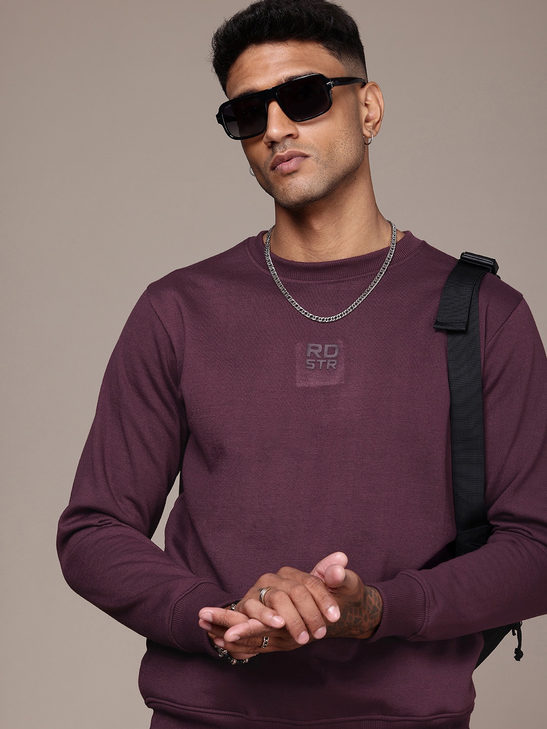 

The Roadster Life Co. Minimal Printed Sweatshirt, Purple