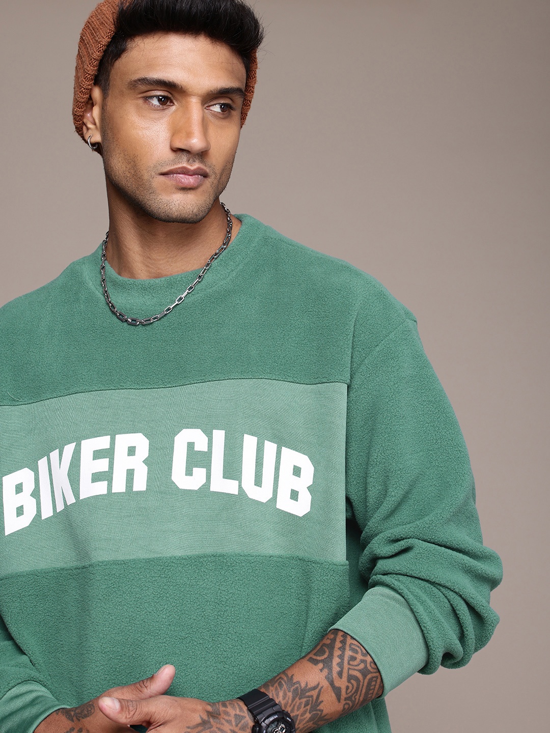 

The Roadster Life Co. Typography Printed Sweatshirt, Green
