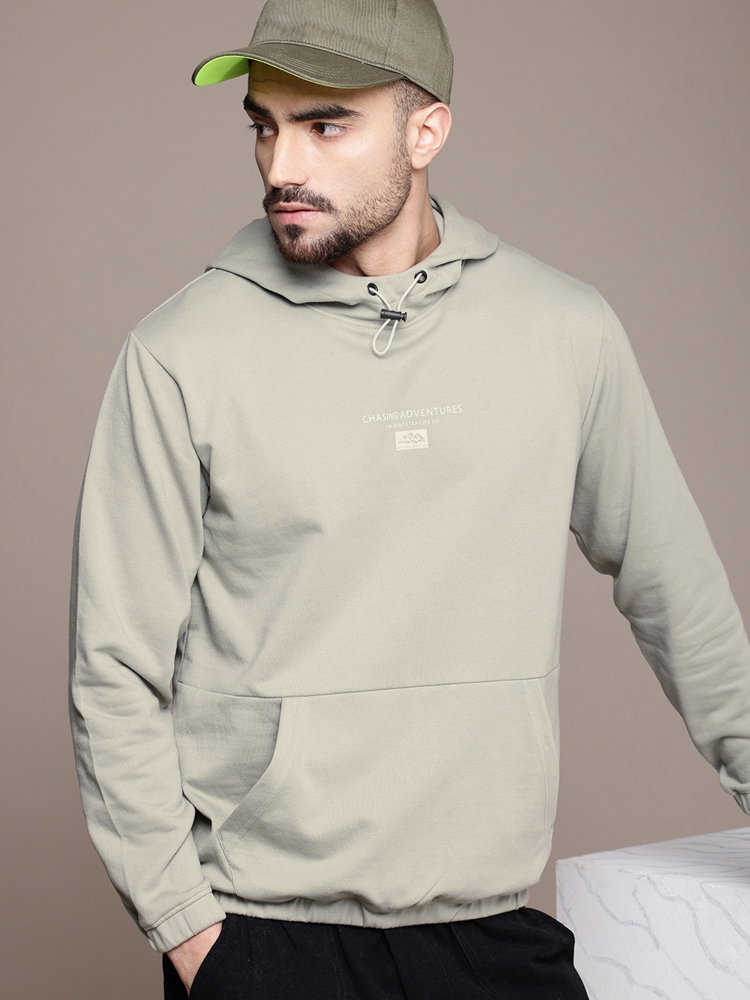 

The Roadster Life Co. Hooded Long Sleeves Sweatshirt, Grey