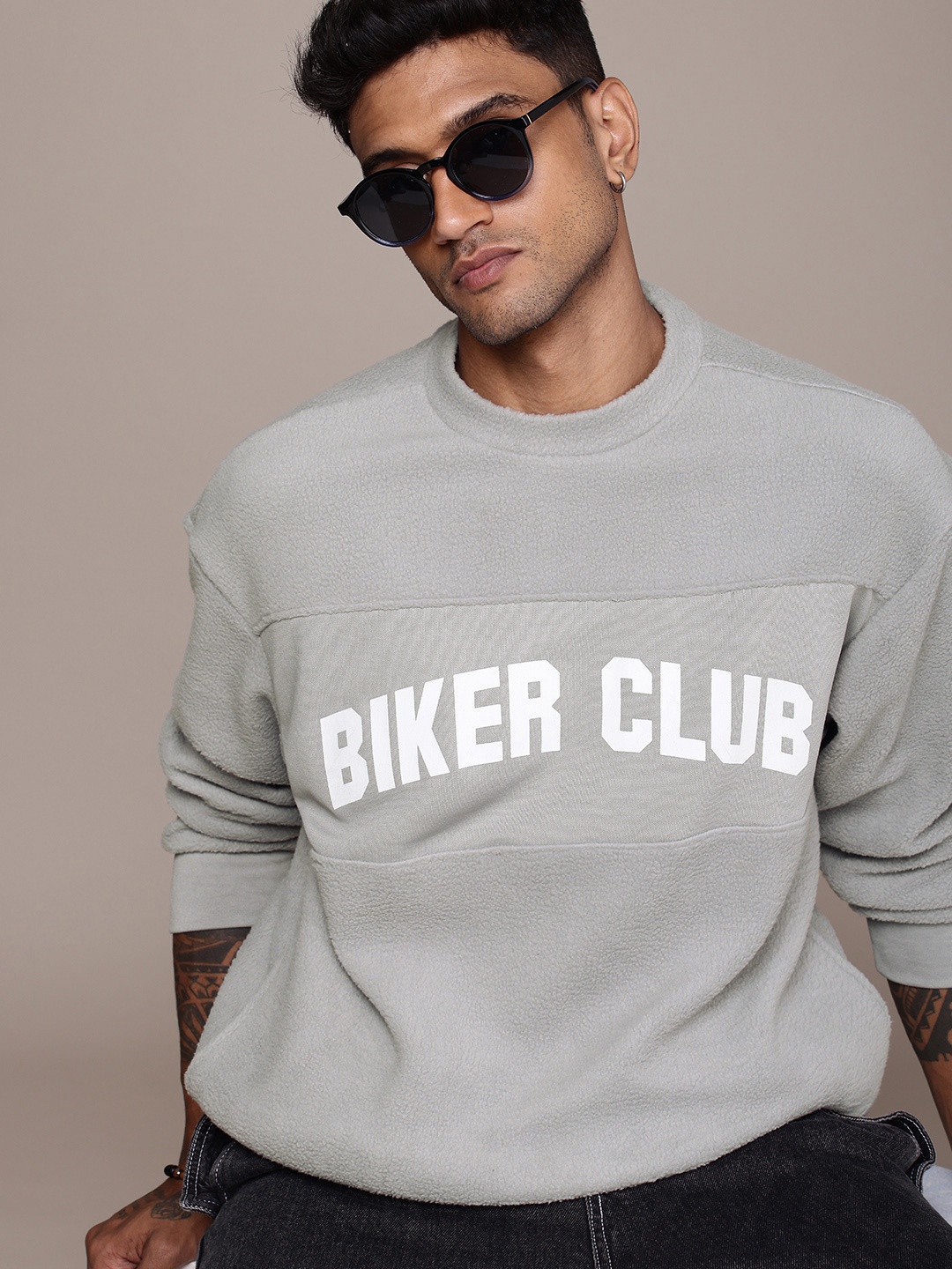 

The Roadster Life Co. Typography Printed Sweatshirt, Grey