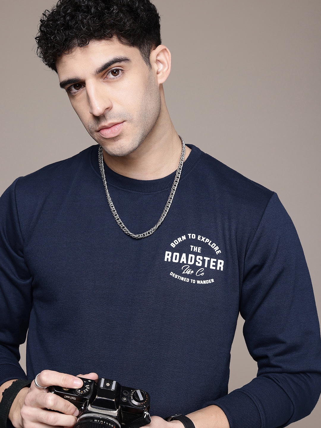 

The Roadster Life Co. Long Sleeves Sweatshirt, Navy blue