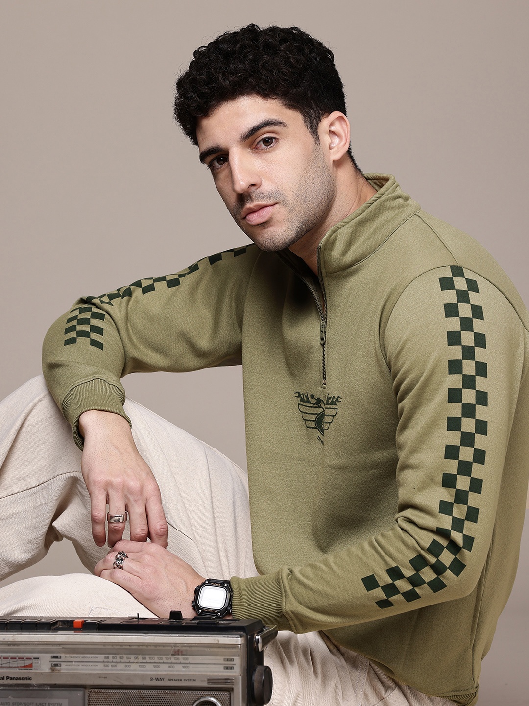 

The Roadster Life Co. Graphic Printed Sweatshirt, Olive