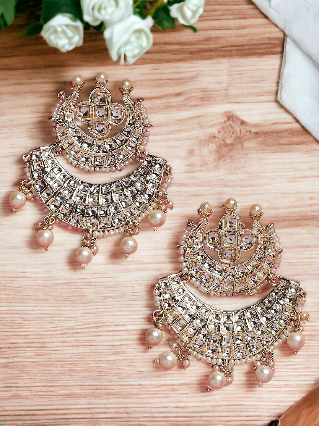 

Anouk Gold-Plated Crescent Shaped Chandbalis Earrings