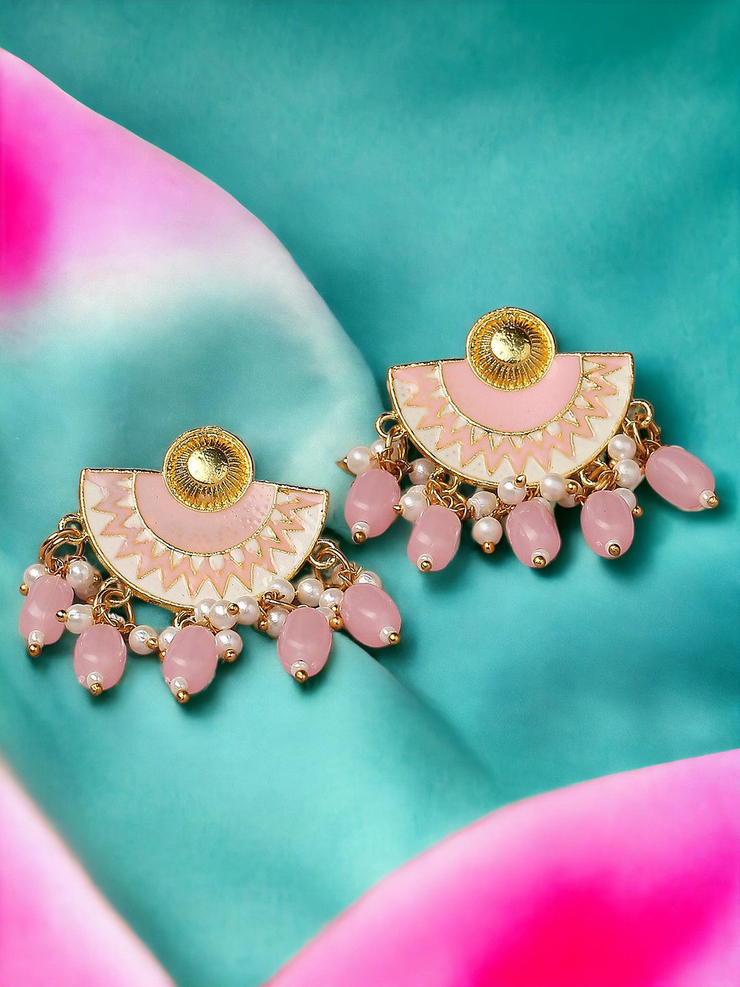 

Anouk Women Contemporary Chandbalis Earrings, Pink