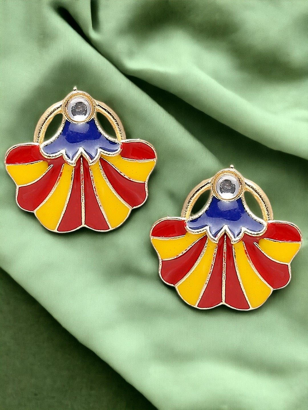 

Anouk Gold-Plated Enamelled Contemporary Drop Earrings