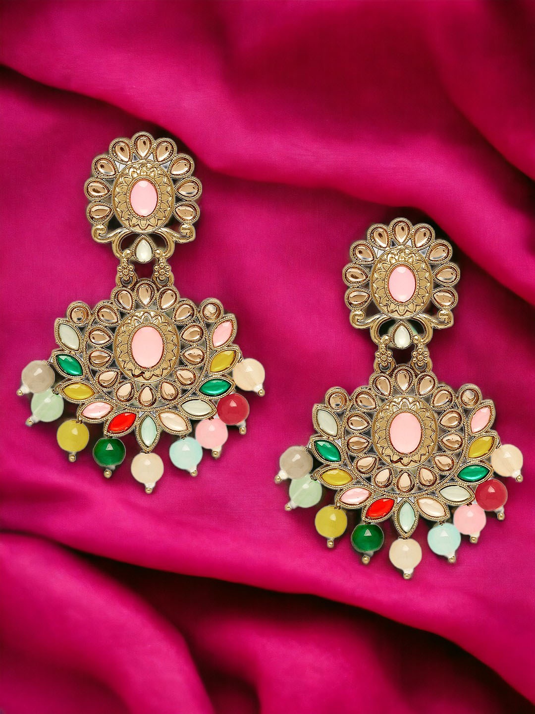 

Anouk Women Floral Drop Earrings, Gold