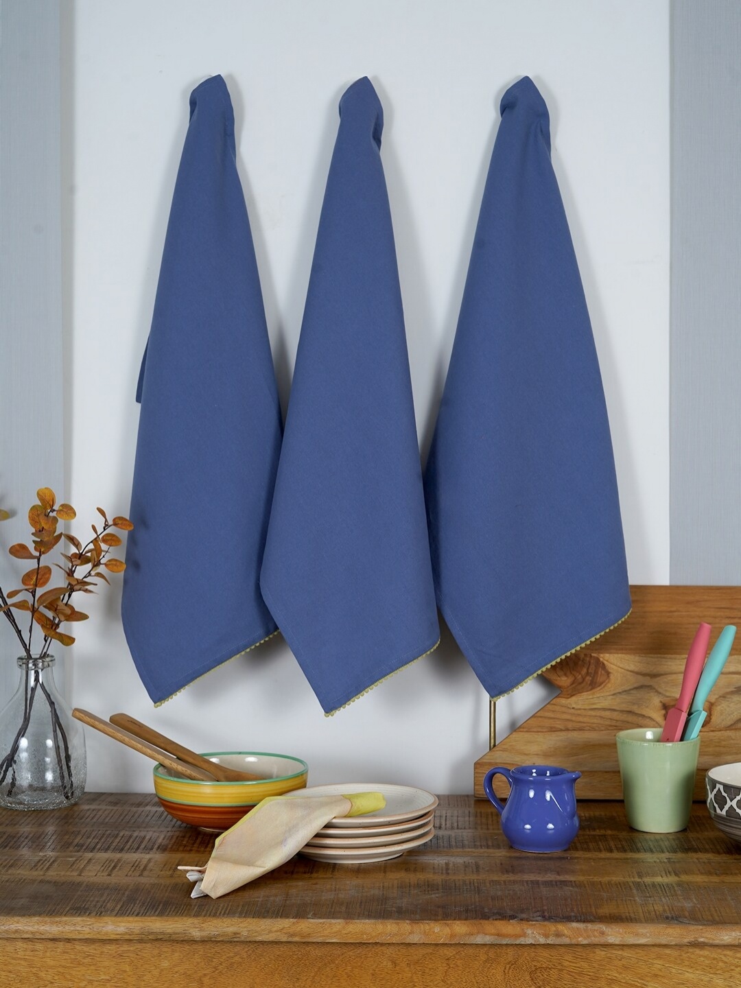 

Ratan Cart Blue 2 Pieces Cotton Kitchen Towels