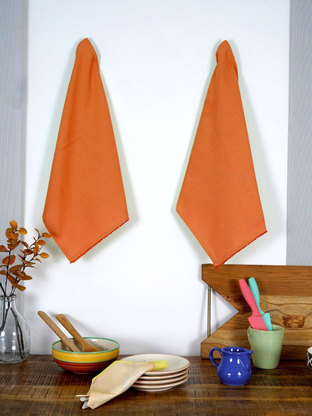 

Ratan Cart Orange 2 Pieces Cotton Kitchen Towels