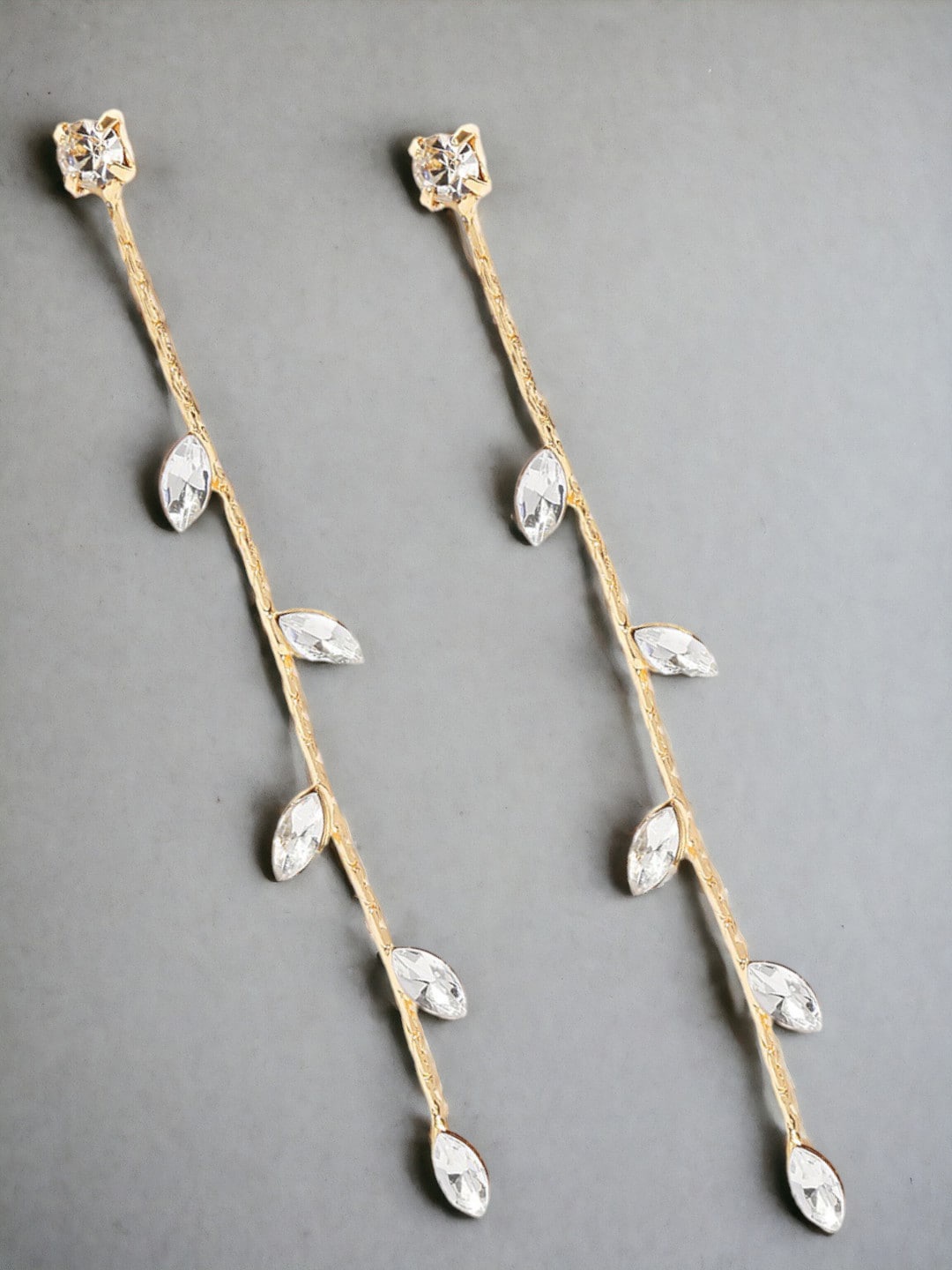 

DressBerry Floral Drop Earrings, Gold